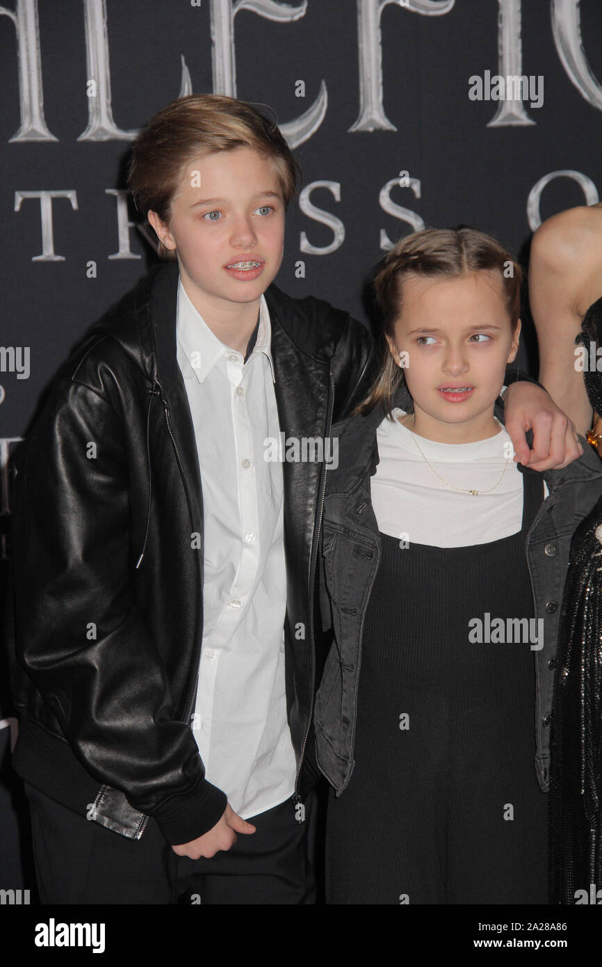 Los Angeles, USA. Sep 30, 2019. Shiloh Nouvel Jolie-Pitt, Vivienne Marcheline Jolie-Pitt 09/30/2019 La première mondiale de 'Maleficent : maîtresse du Mal' tenue à la Le CapitanTheater à Los Angeles, CA Crédit : Cronos/Alamy Live News Banque D'Images