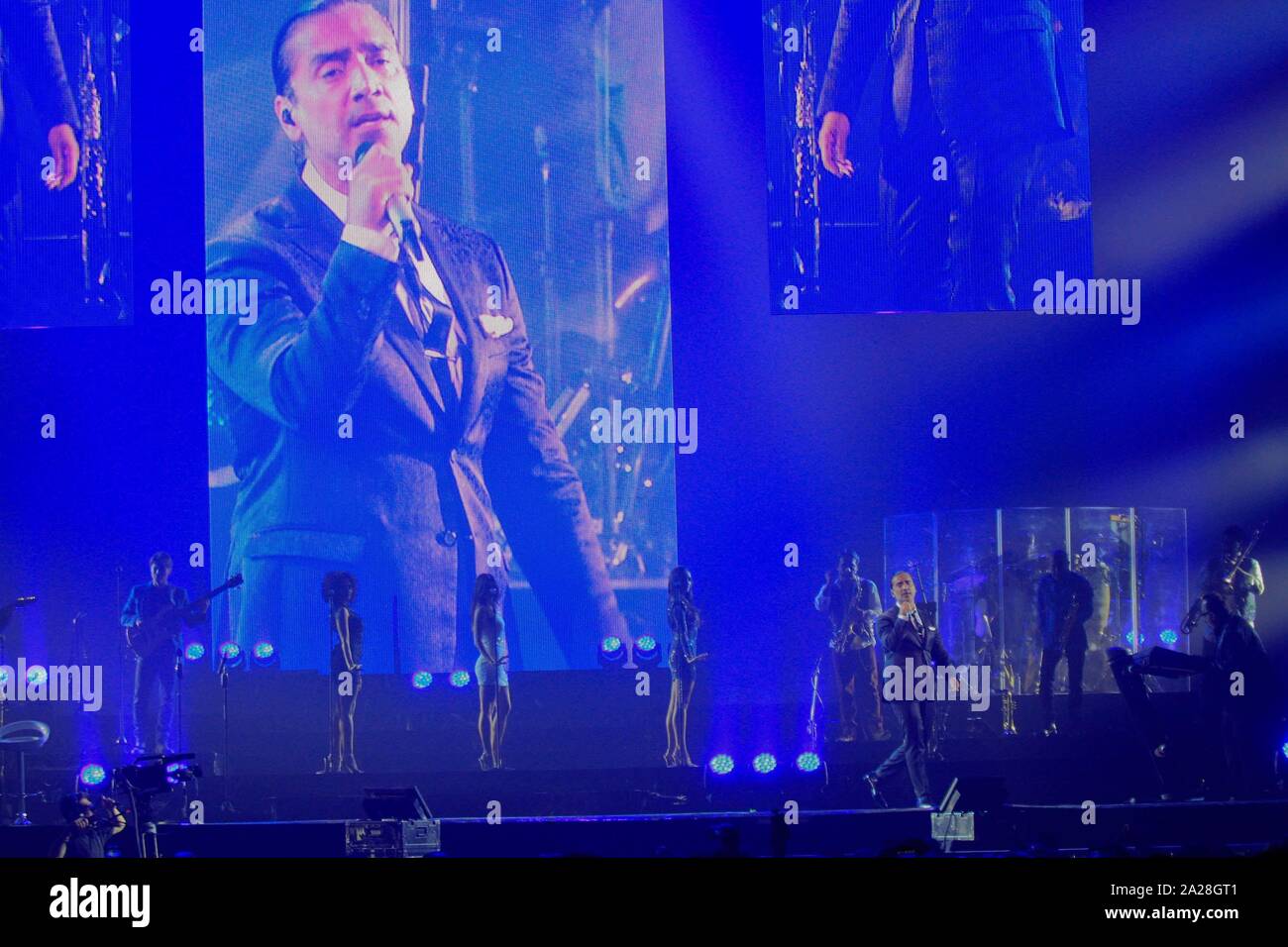 El cantante mexicano Alejandro Fernadez , durante su concierto en el MGM de Las Vegas au Nevada. 14 septembre 2014. Chanteur mexicain Alejandro Fernadez, lors de son concert au MGM de Las Vegas au Nevada. 14 septembre Banque D'Images