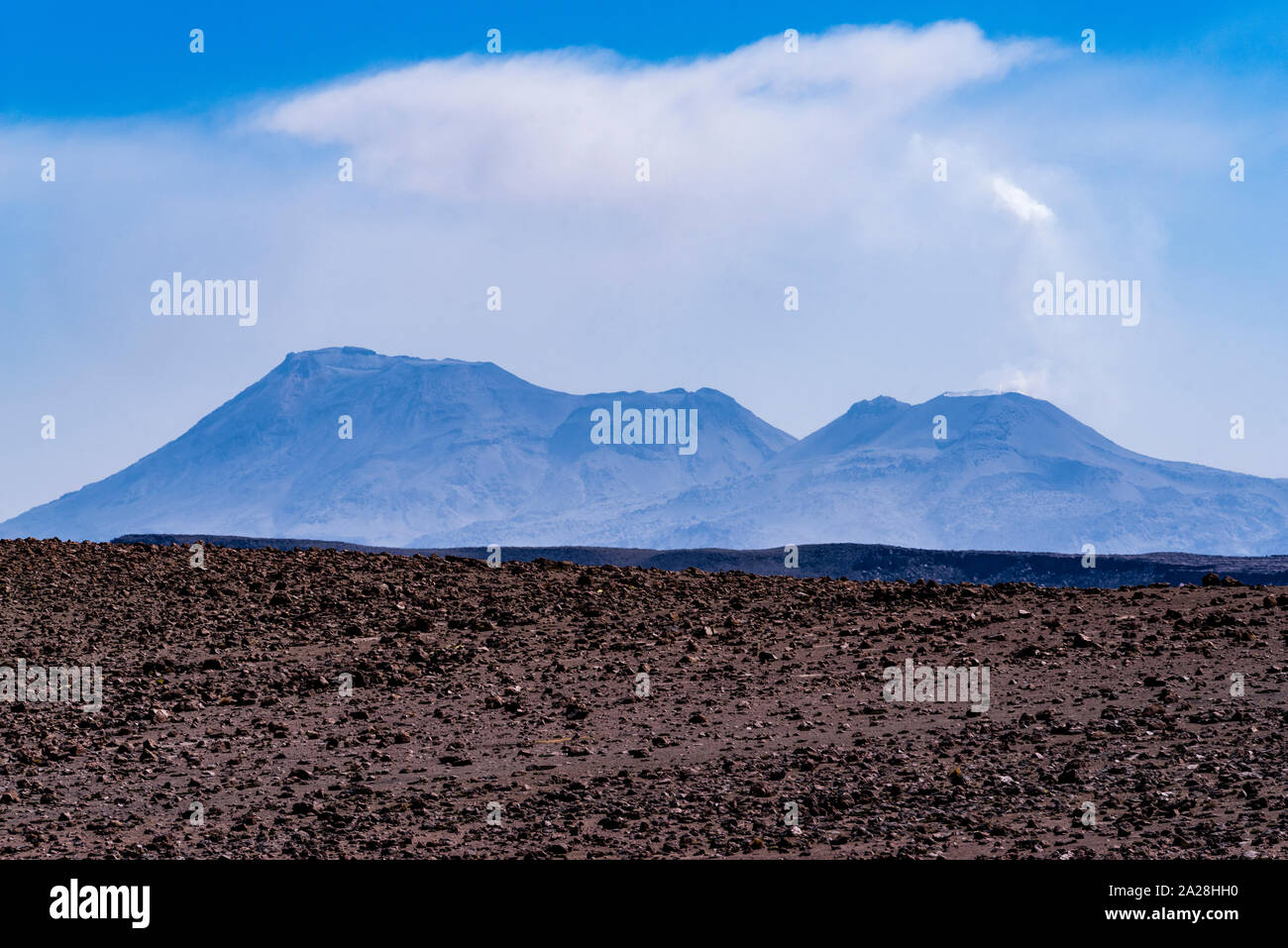 Point de vue de l'volcans de Patapampa,Arequipa,des Andes, Pérou. Banque D'Images