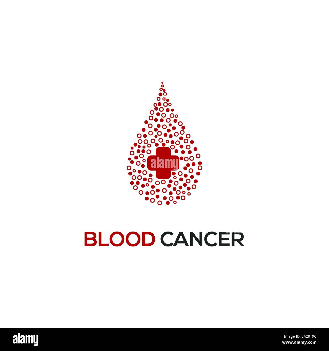 Modèle de conception de l'icône vecteur du cancer. Conception de logo d'un cancer du sang. Illustration de Vecteur