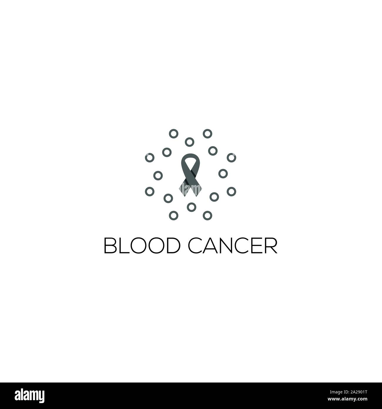 Modèle de conception de l'icône vecteur du cancer. Conception de logo d'un cancer du sang. Illustration de Vecteur