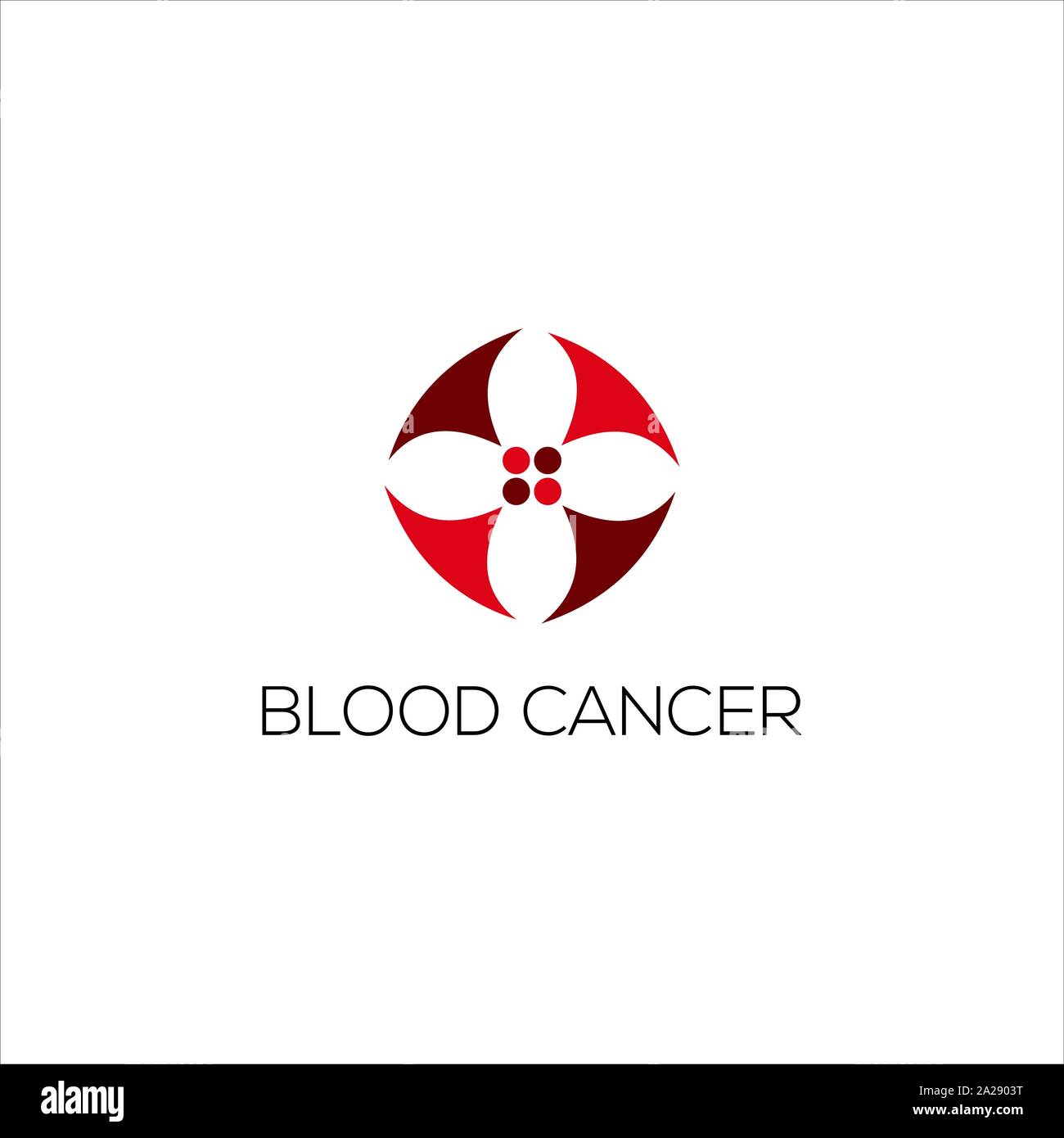 Modèle de conception de l'icône vecteur du cancer. Conception de logo d'un cancer du sang. Illustration de Vecteur