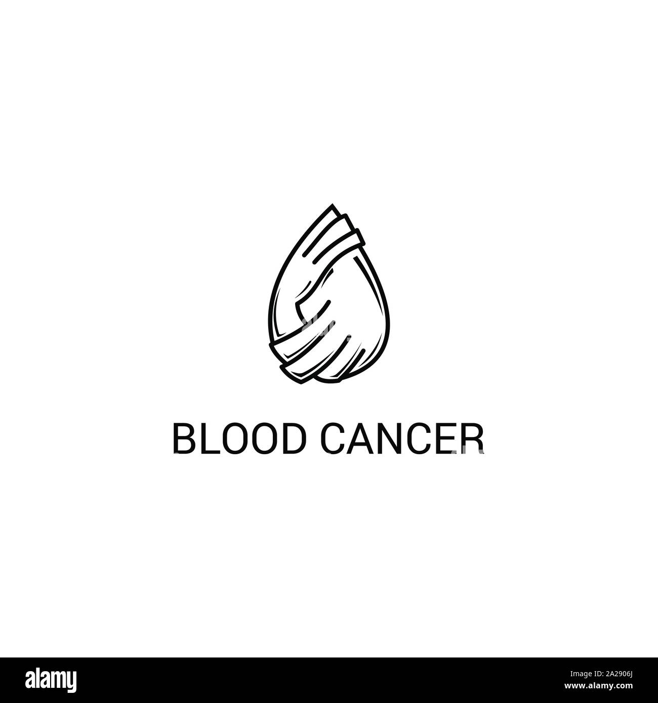 Modèle de conception de l'icône vecteur du cancer. Conception de logo d'un cancer du sang. Illustration de Vecteur