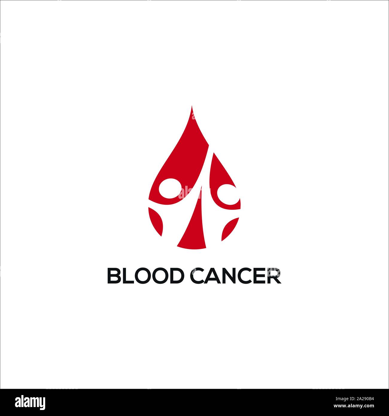 Modèle de conception de l'icône vecteur du cancer. Conception de logo d'un cancer du sang. Illustration de Vecteur