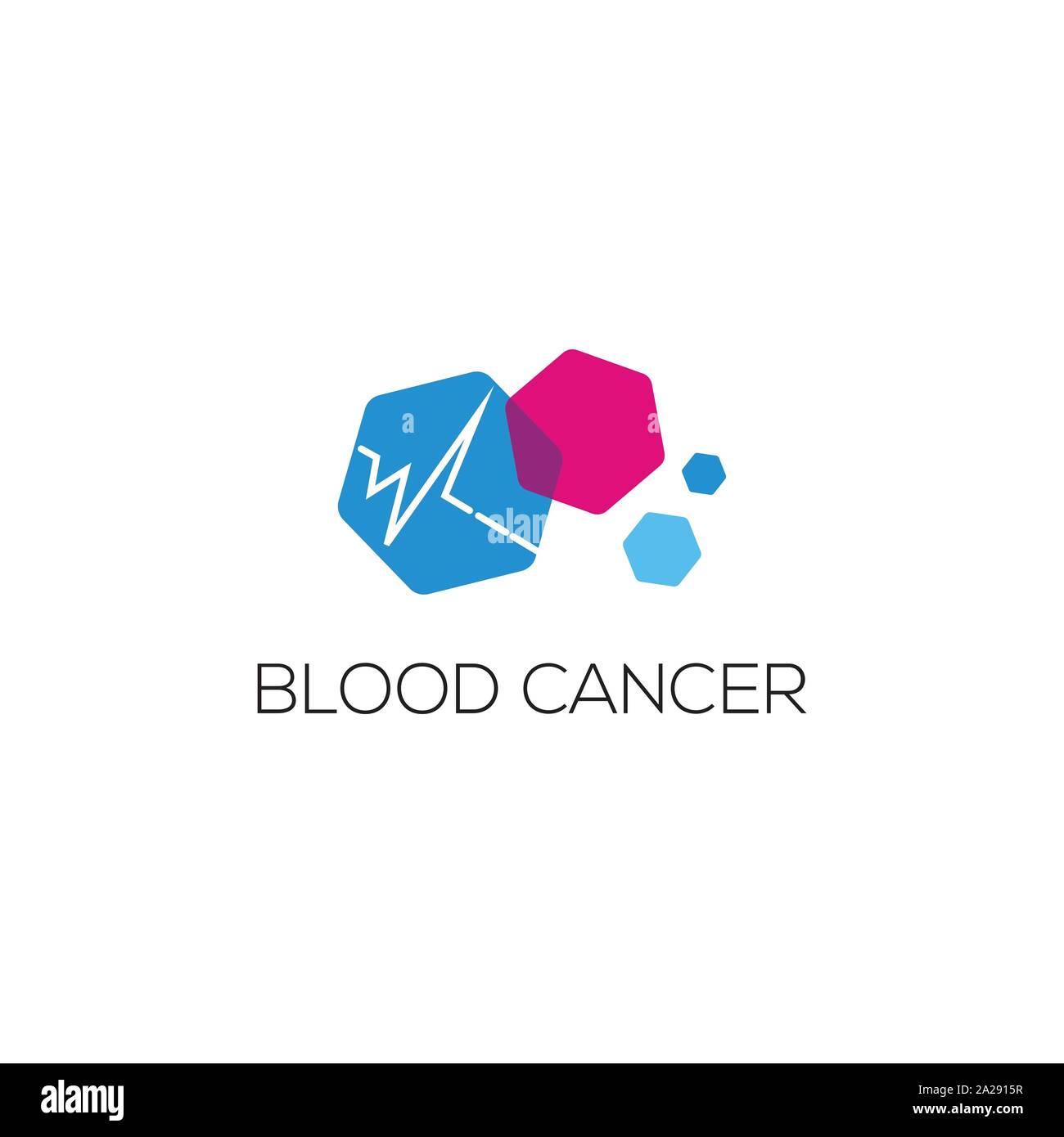 Modèle de conception de l'icône vecteur du cancer. Conception de logo d'un cancer du sang. Illustration de Vecteur