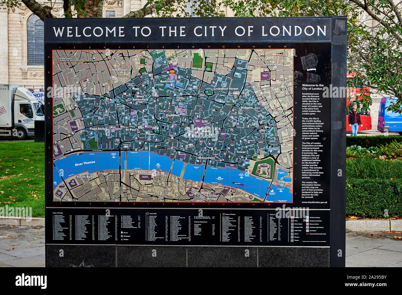 Ville de London street map Banque D'Images