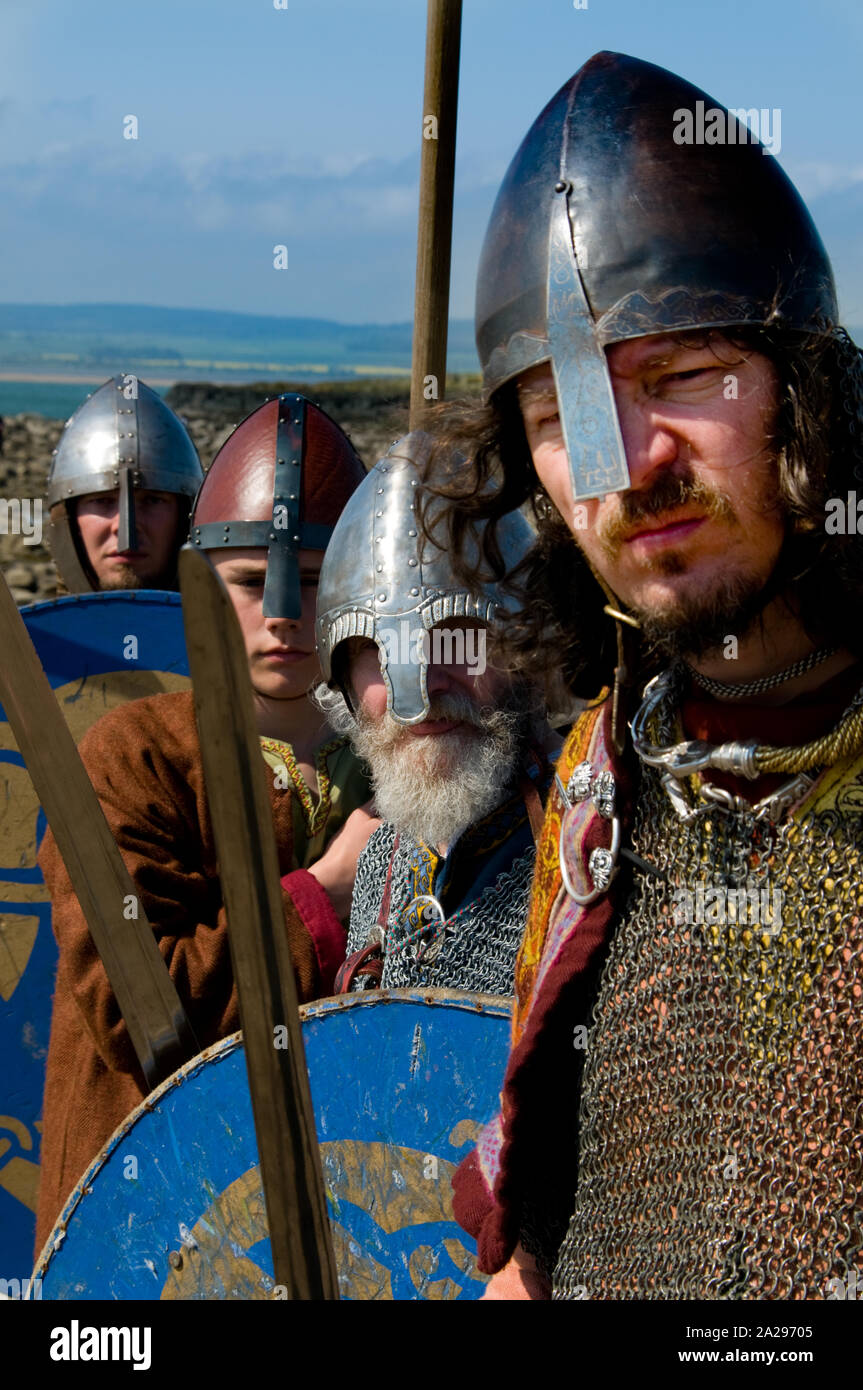 Les guerriers vikings Banque D'Images