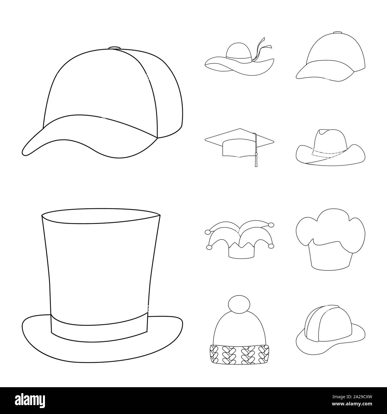 Vector design de coiffures et napper signe. Ensemble de harnais et casque stock vector illustration. Illustration de Vecteur