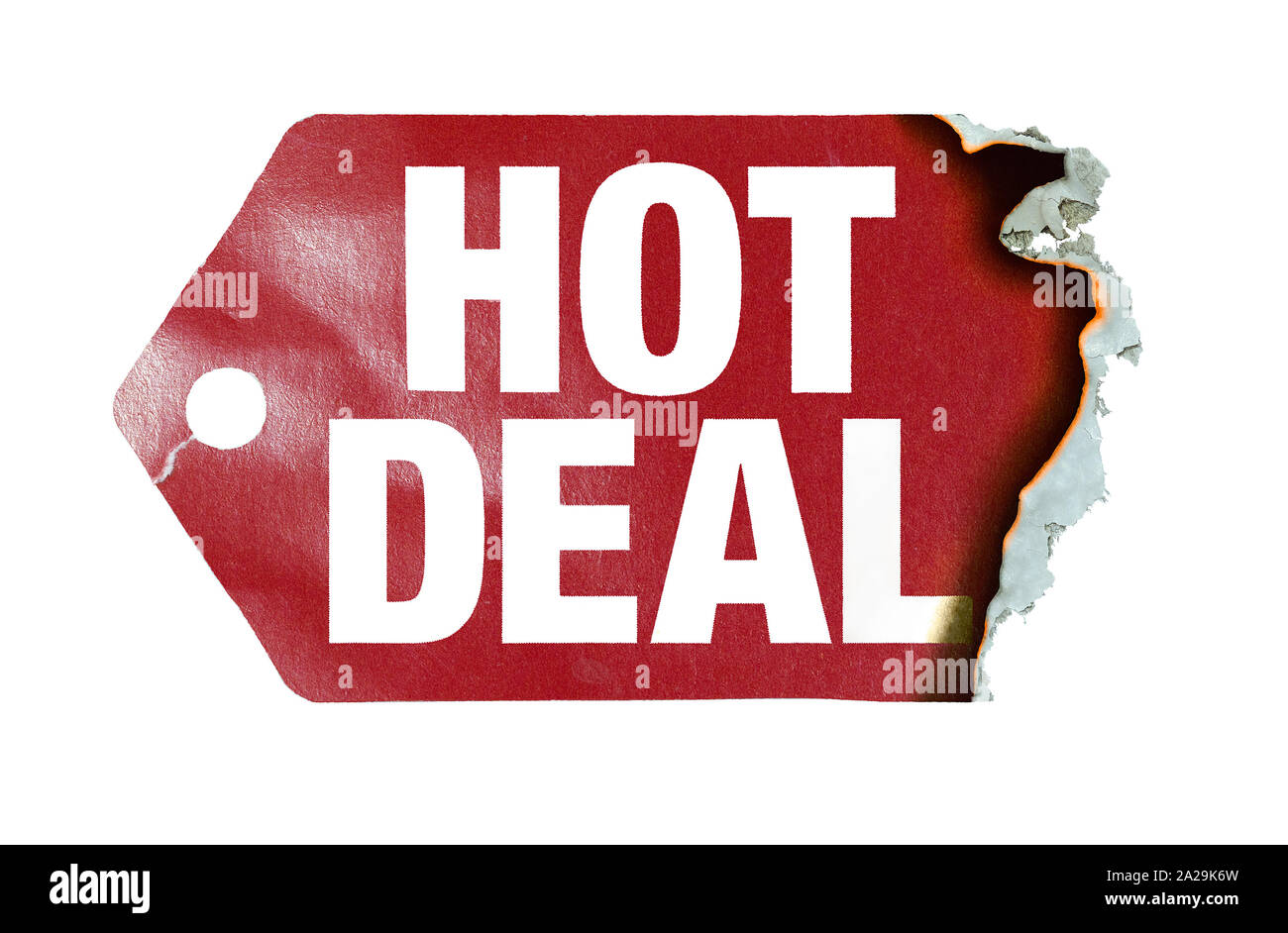 Étiquette de gravure avec texte "Hot deal" Banque D'Images