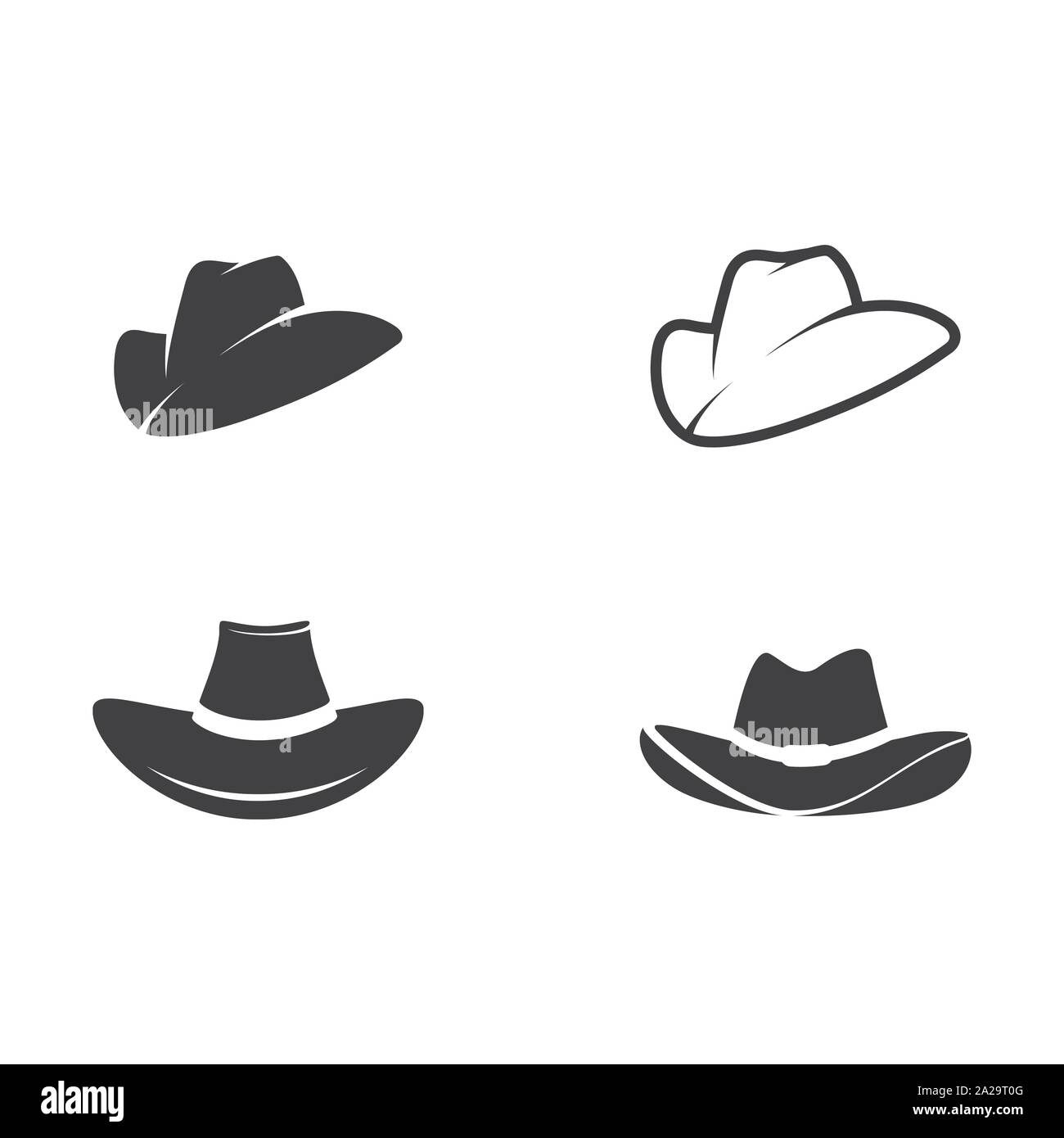 L'icône de l'Ouest chapeau vector illustration design template Illustration de Vecteur