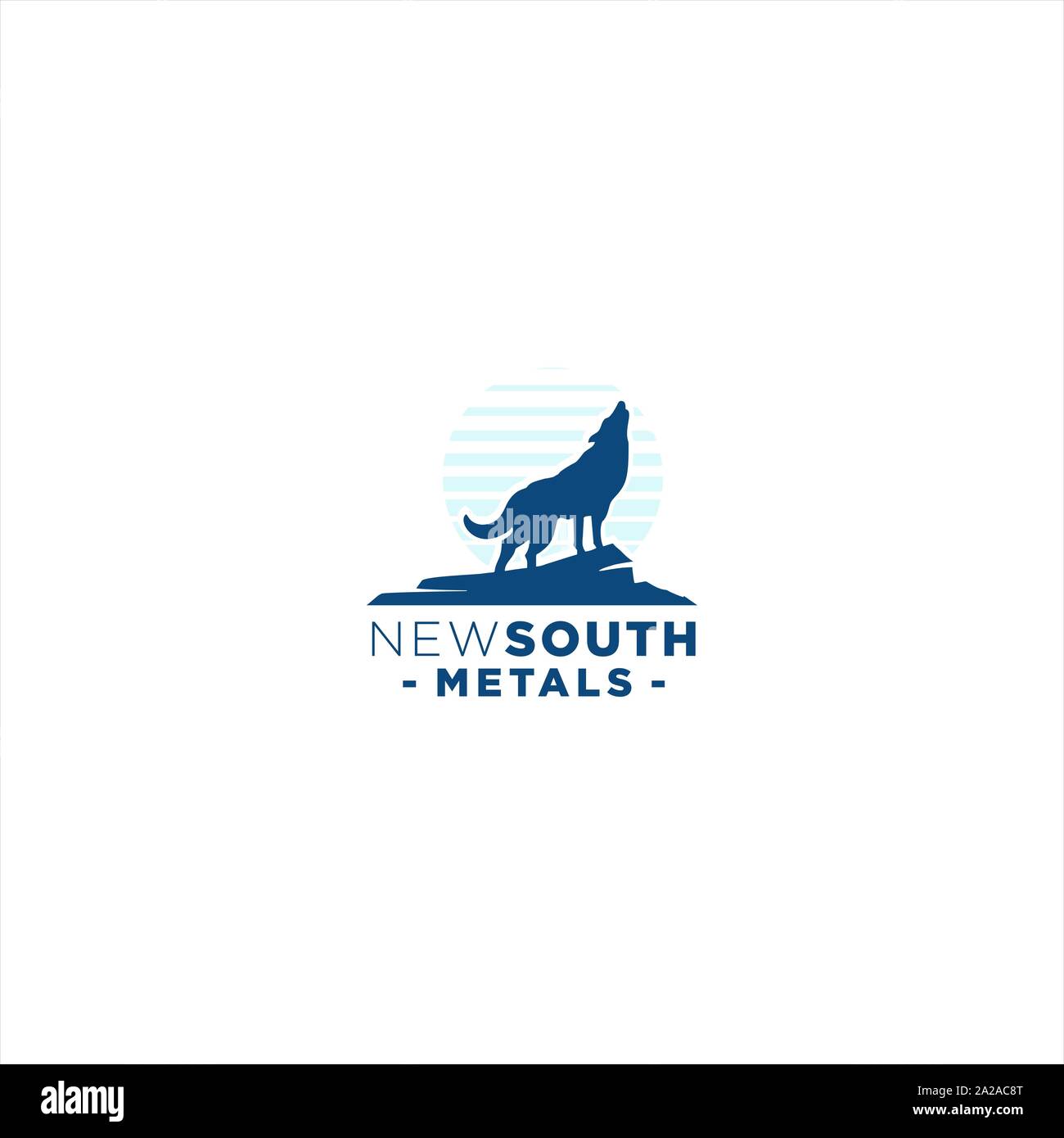 Logo moderne pour le loup Illustration de Vecteur