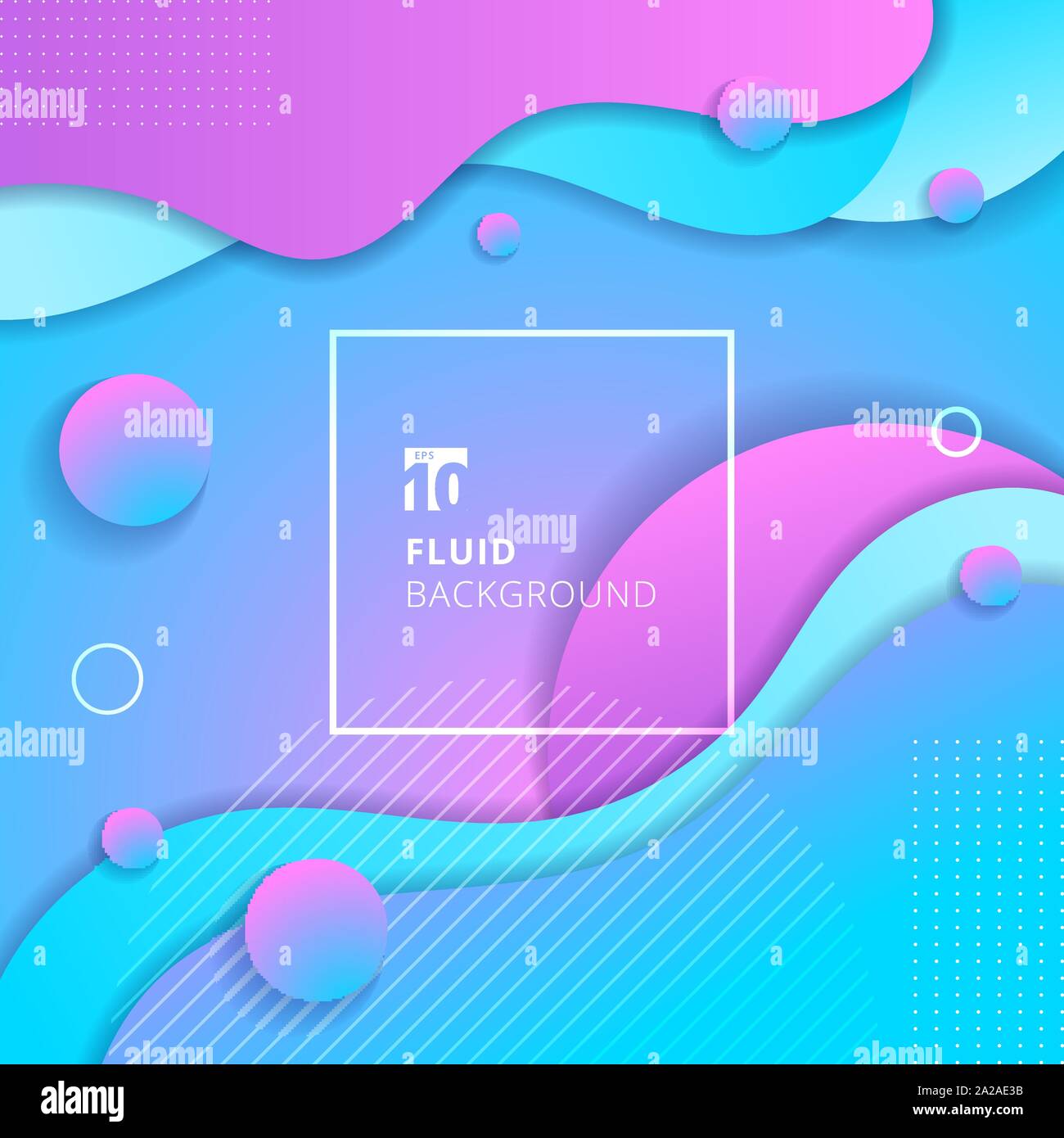 Résumé bleu et rose couleur du dégradé de formes d'écoulement du liquide. éléments cercles Un éclat de couleur liquide. Vector illustration Illustration de Vecteur