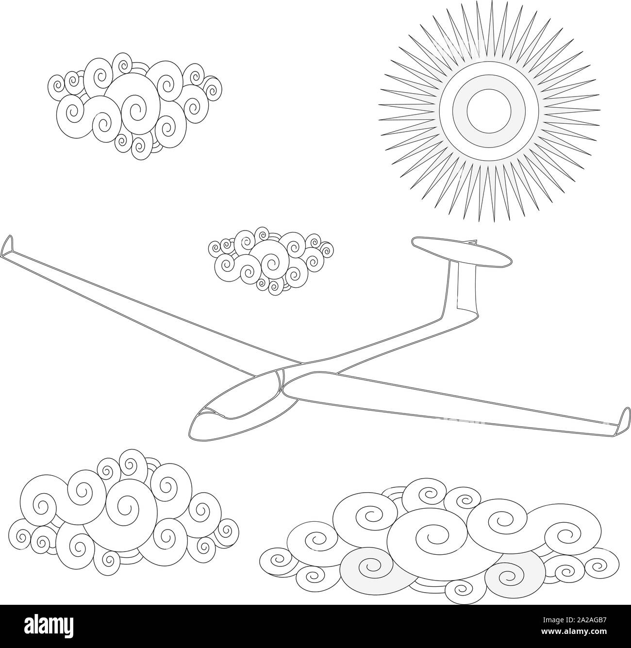 planeur dessin banque d image et photos alamy colibri coloriage simple
