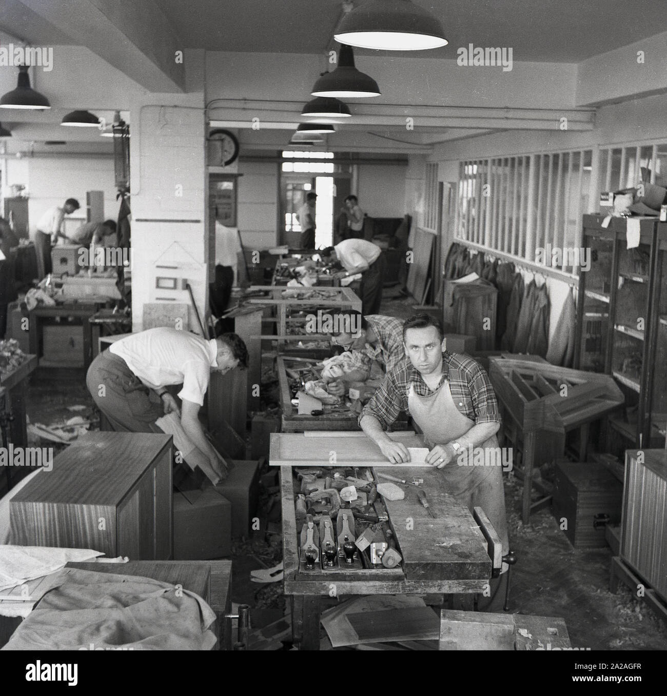 Années 1960, historique, atelier de menuiserie, England, UK. Banque D'Images