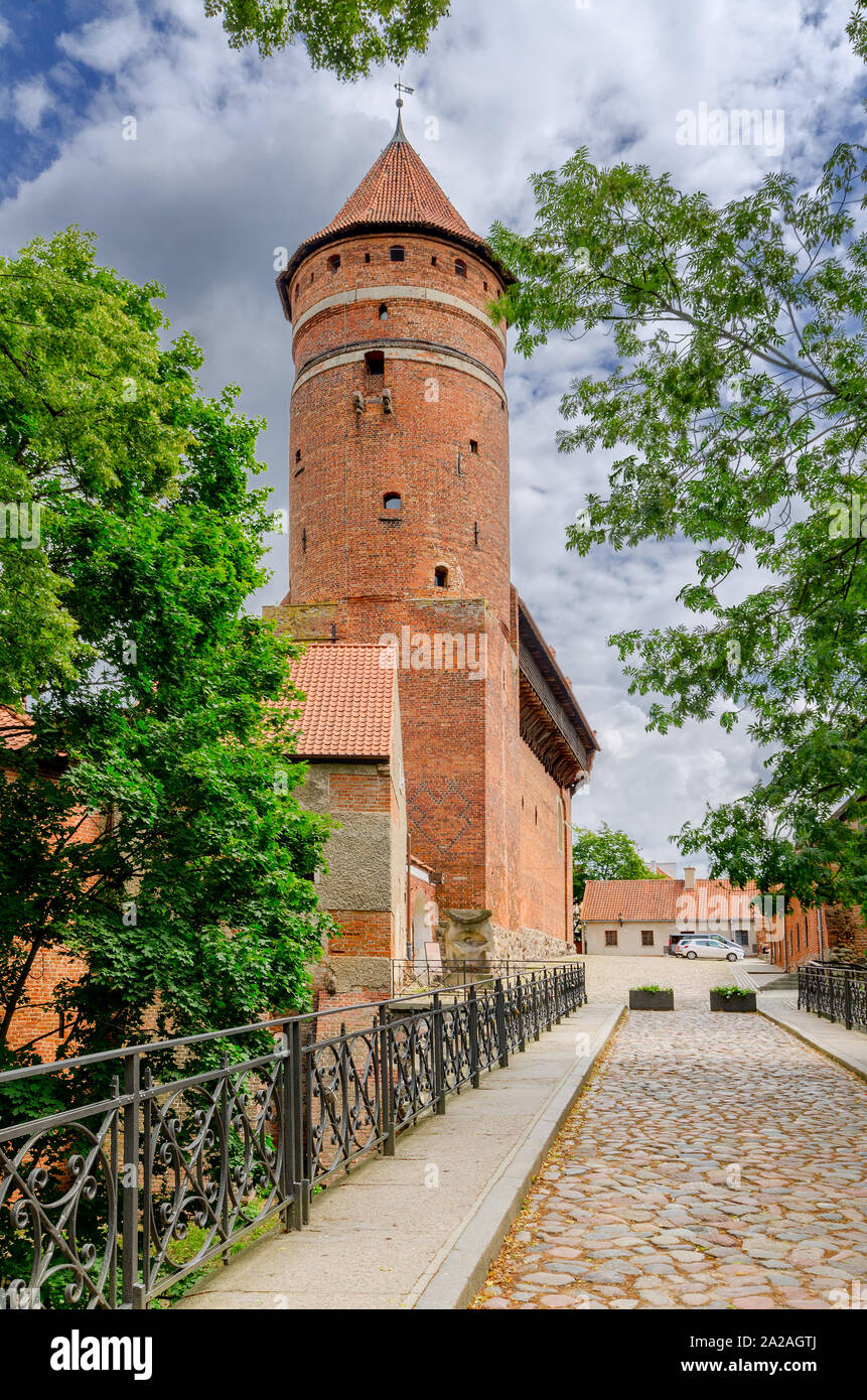 Olsztyn (Allenstein). ger : Warminsko Mazurskie-mazurian, province, la Pologne. 14e 100. château gothique, ancien siège du prince-évêque de Warmie. Banque D'Images