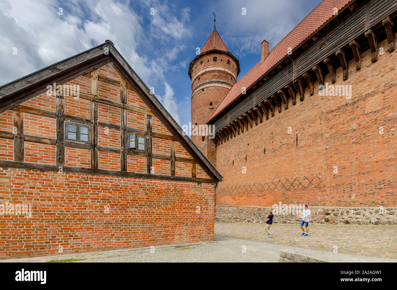 Olsztyn (Allenstein). ger : Warminsko Mazurskie-mazurian, province, la Pologne. 14e 100. château gothique, ancien siège du prince-évêque de Warmie. Banque D'Images
