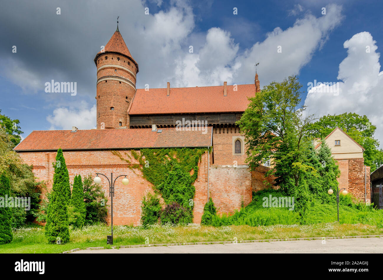 Olsztyn (Allenstein). ger : Warminsko Mazurskie-mazurian, province, la Pologne. 14e 100. château gothique, ancien siège du prince-évêque de Warmie. Banque D'Images