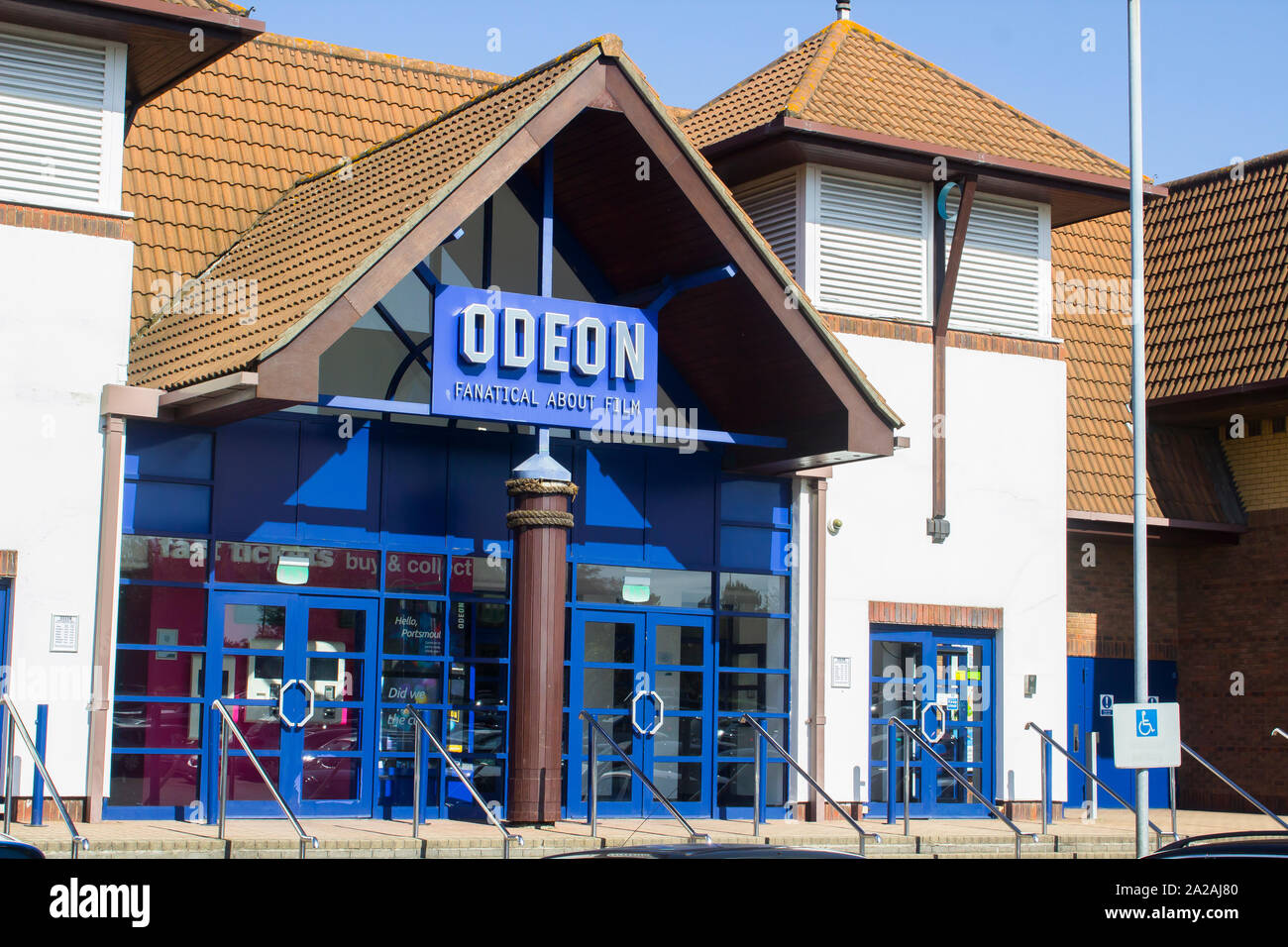 18 Septembre 2019 Les portes avant de l Odeon Films Théâtre à Port Solent Portsmouth Angleterre Banque D'Images