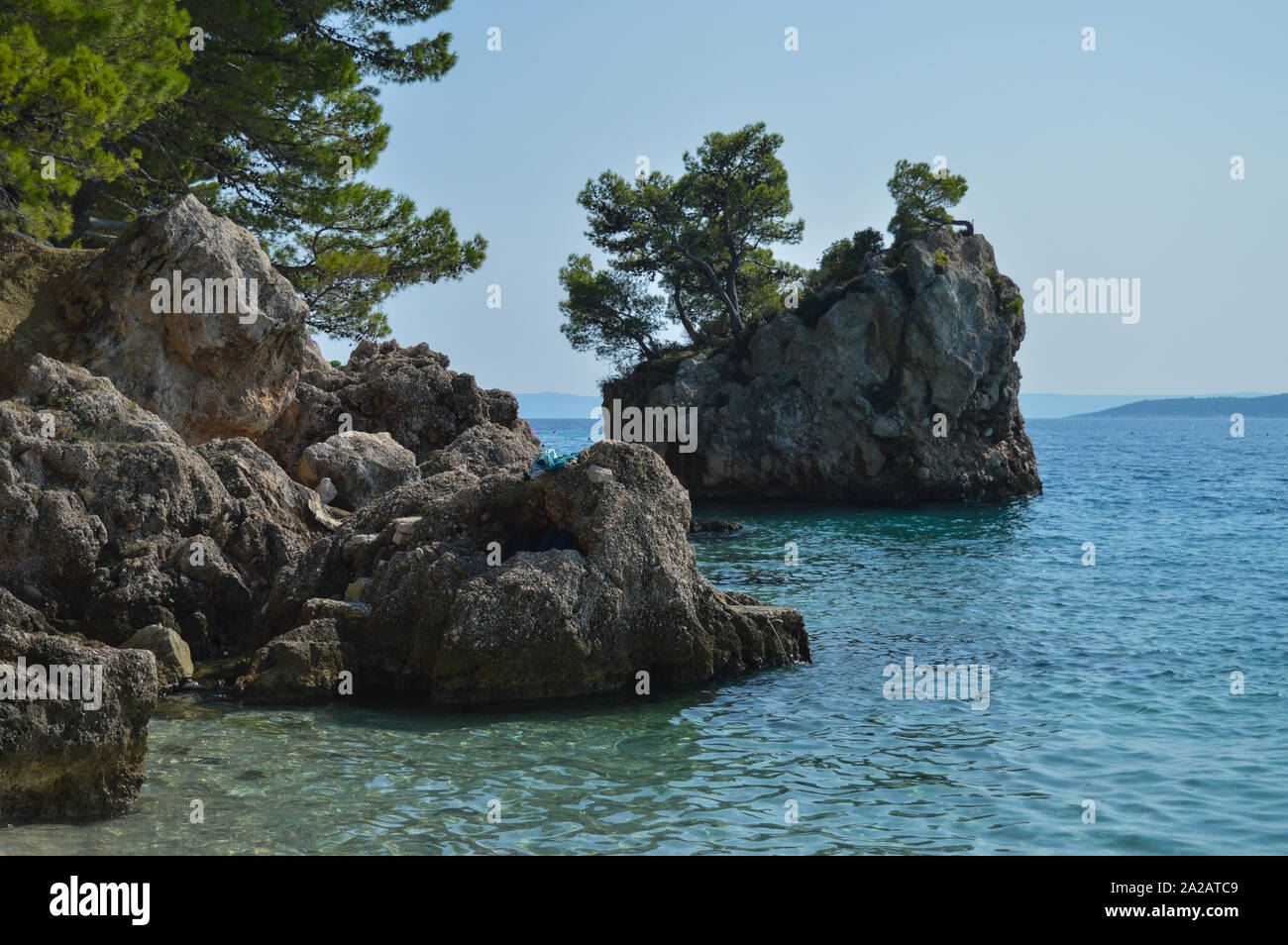 Brela célèbre pierre sur la Riviera de Makarska, Croatie Banque D'Images