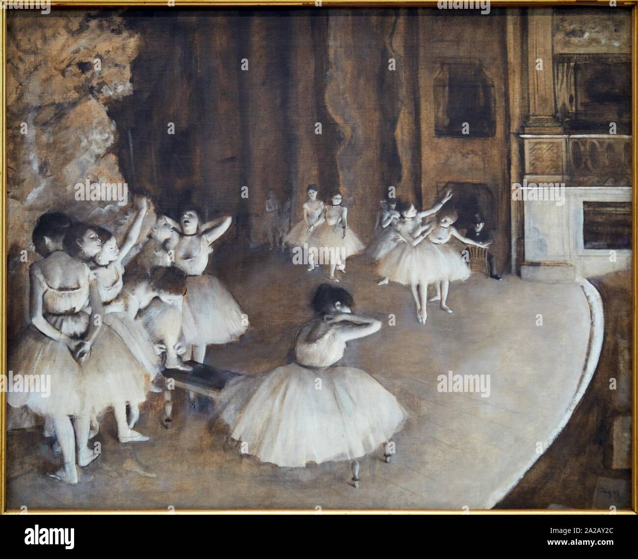 '''Répétition d'un ballet sur la scène'', 1874, Edgar Degas (1834-1917), Musée d'Orsay, Paris, France, Europe Banque D'Images