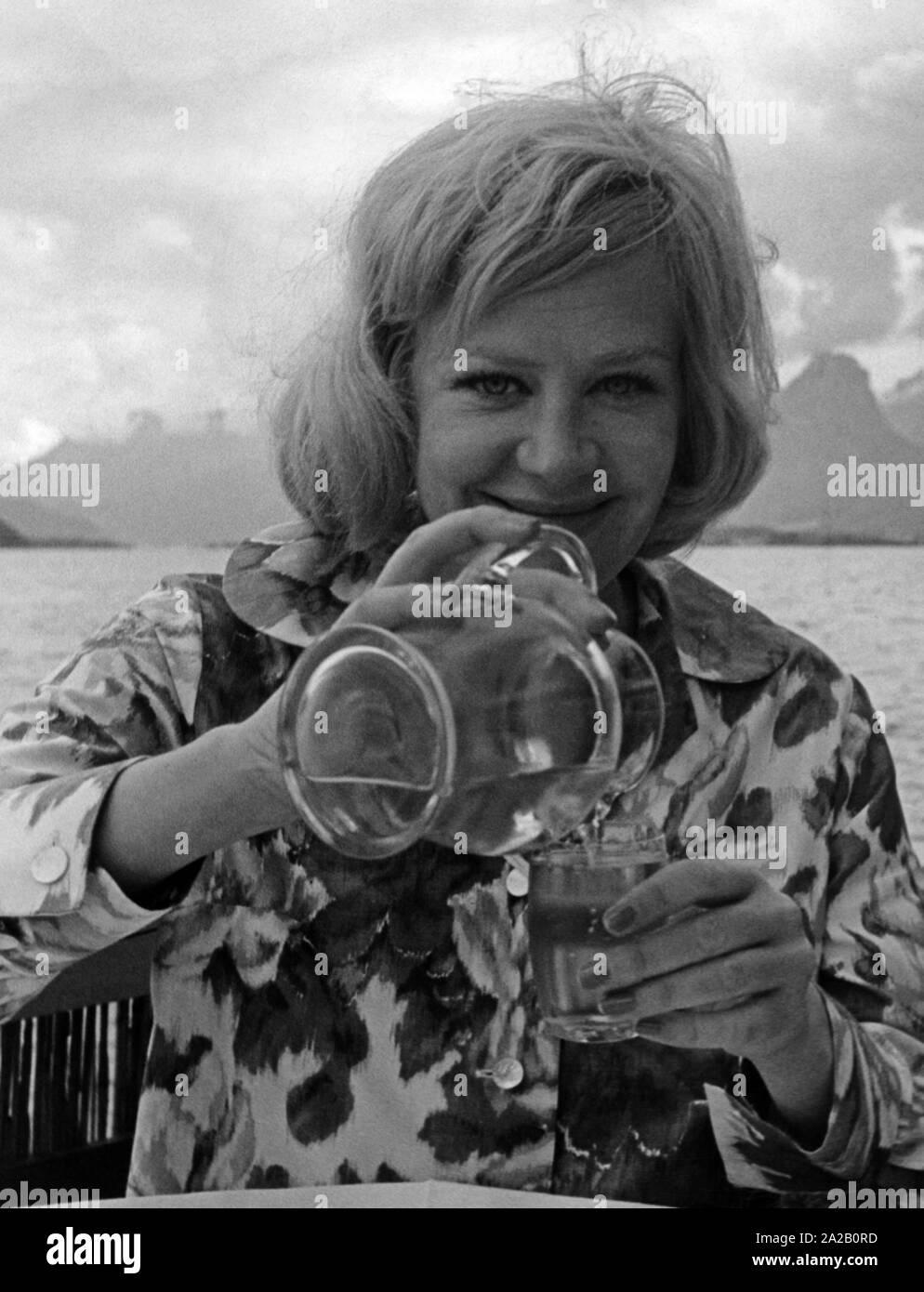 45 Hildegard Knef, une actrice et chanteuse allemande. Banque D'Images