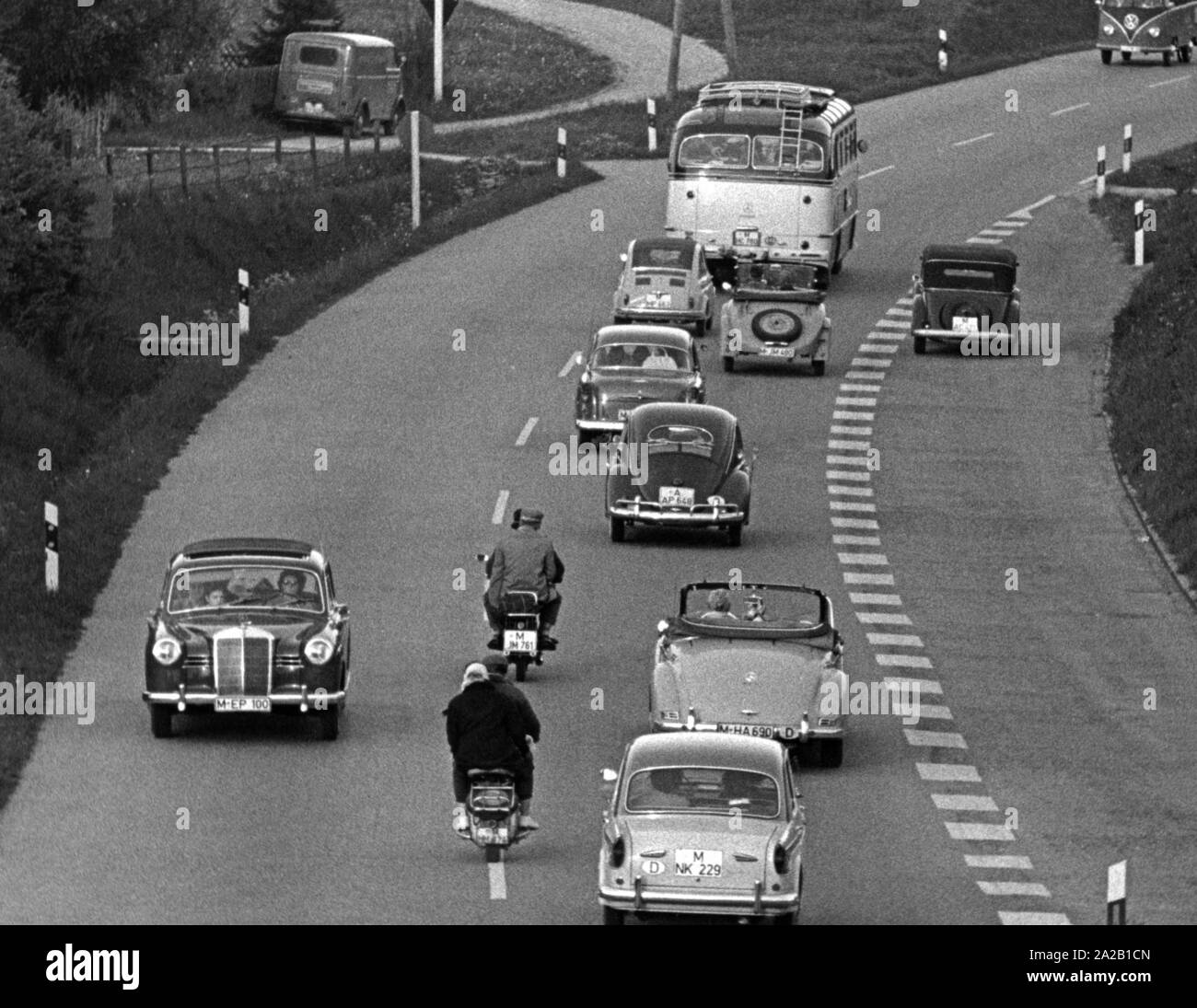 La sortie de Starnberg en direction de Munich. Banque D'Images