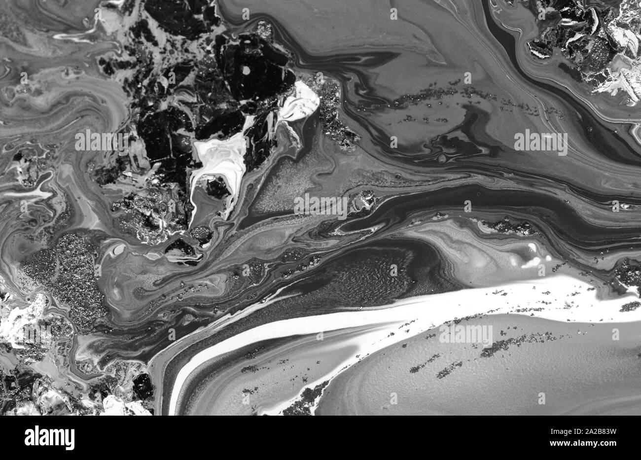 En marbre blanc et noir Vector abstract background. Modèle de liquide. Texture Grunge vector Banque D'Images
