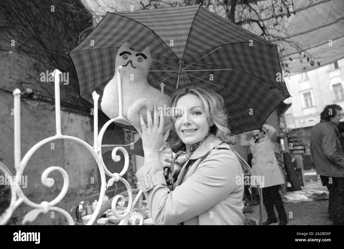 Photo Story avec l'actrice autrichienne Maria Perschy à Munich. Banque D'Images