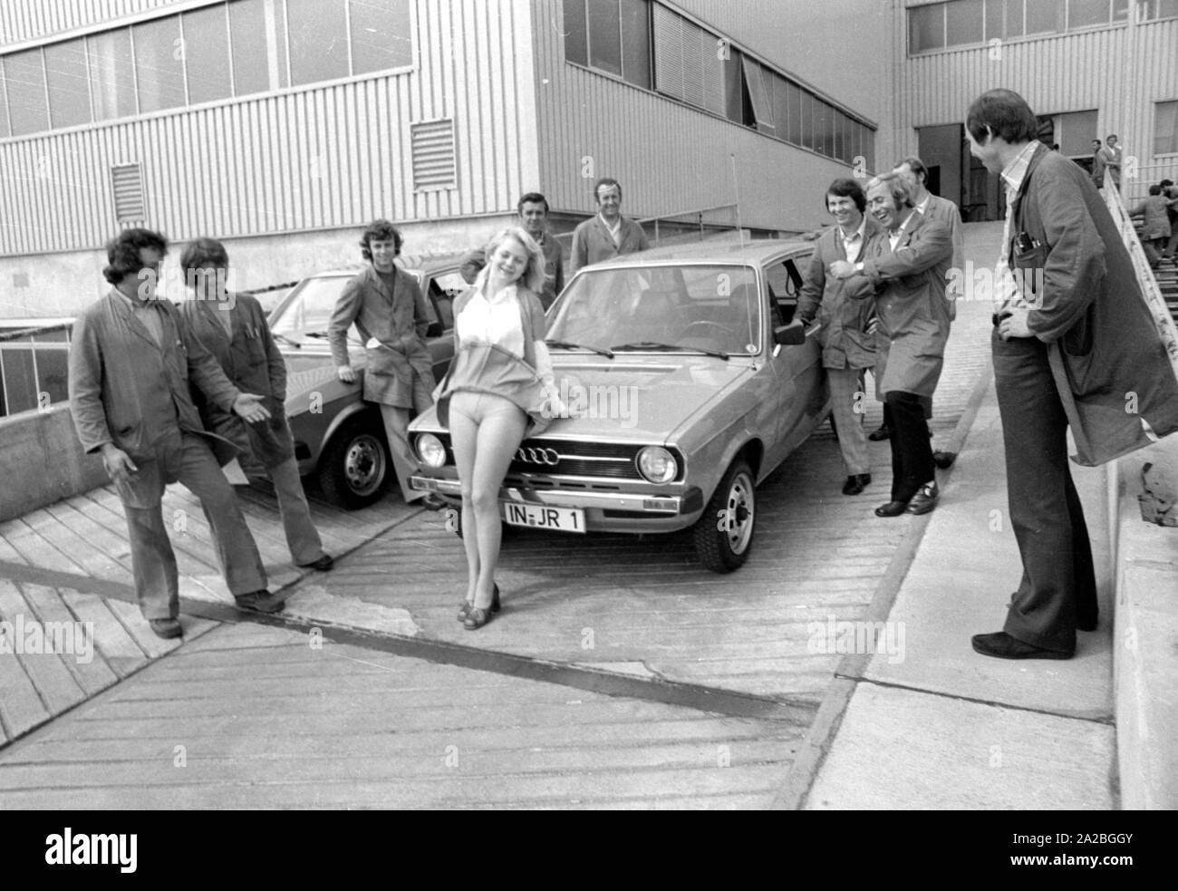 Séance photo avec la nouvelle '50' d'Audi Audi. Banque D'Images