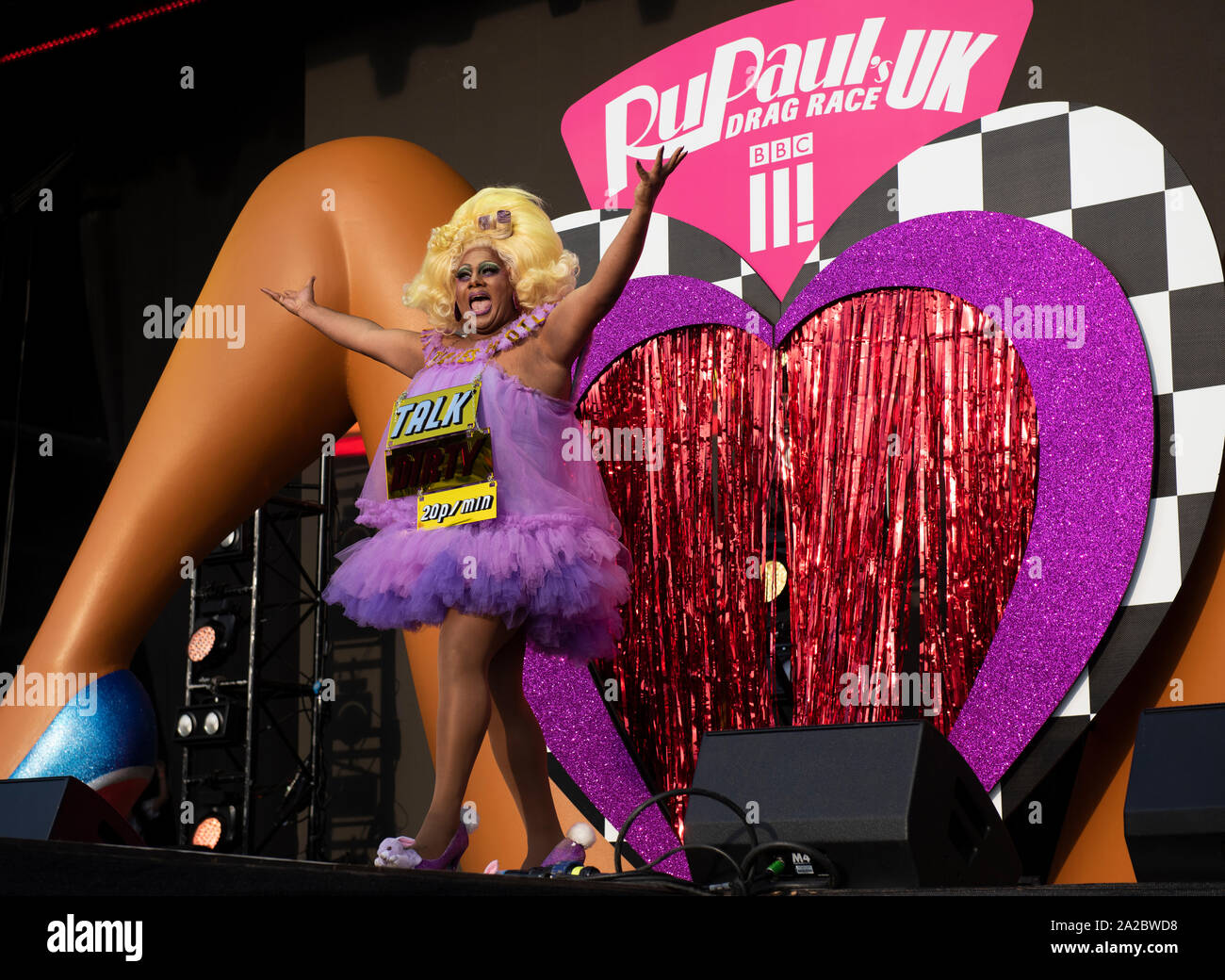 RuPaul Drag Race UK RuVeal à la Manchester Pride Live 2019 Banque D'Images