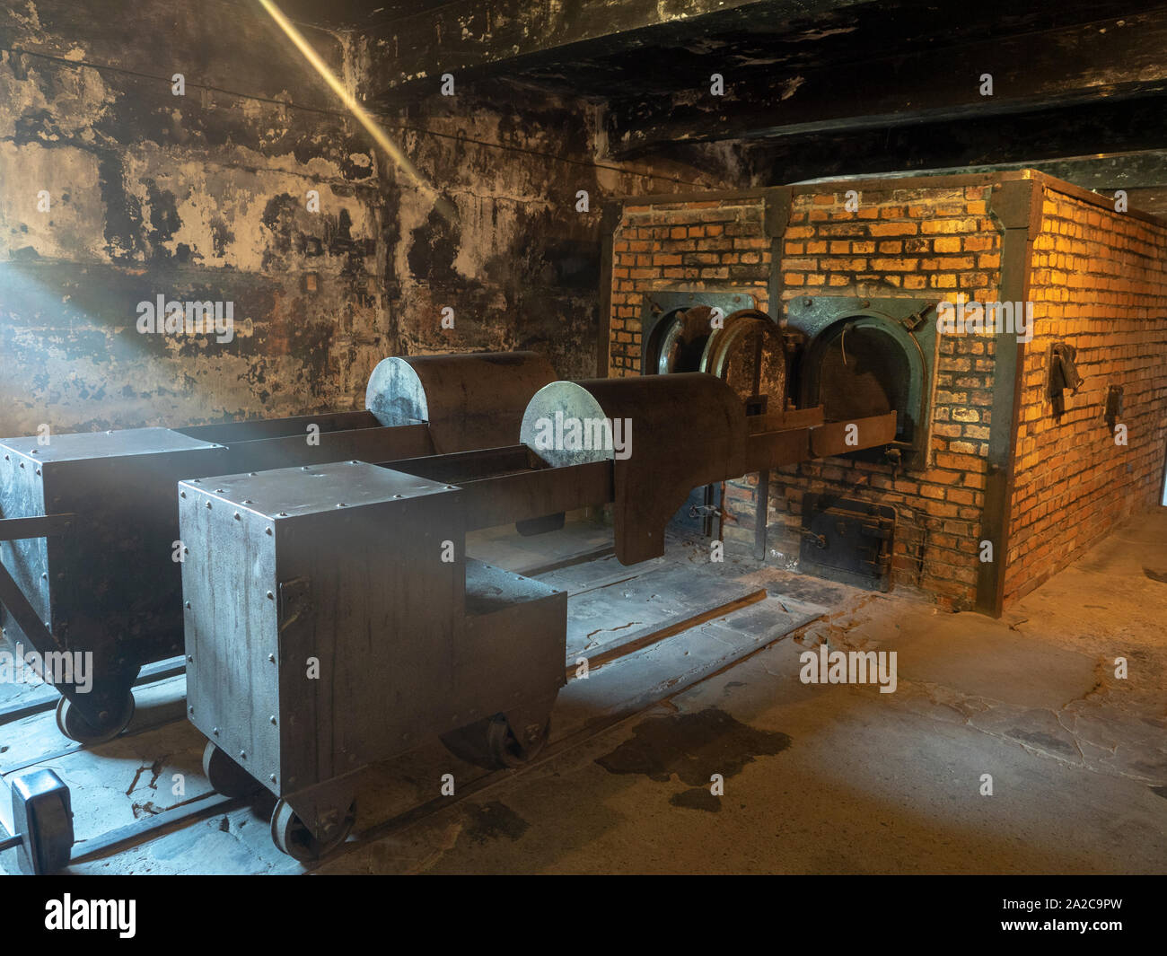Crématorium Reste au camp de concentration d'Auschwitz-Birkenau, en Pologne Banque D'Images