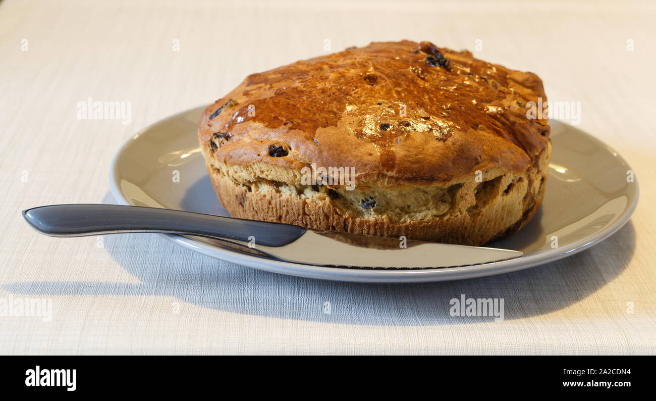 Kouign des gras est un gâteau traditionnel pour le Mardi Gras à Douarnenez Banque D'Images