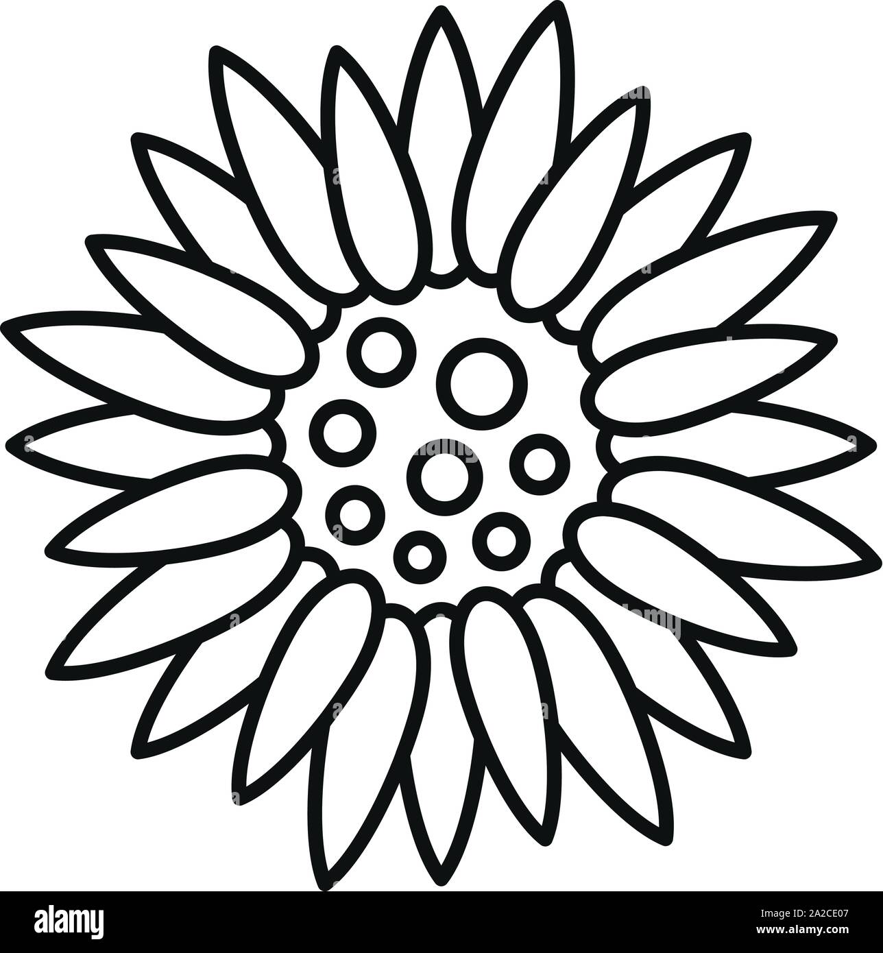 Tournesol décor icône. Décoration aperçu l'icône vecteur de tournesol pour la conception web isolé sur fond blanc Illustration de Vecteur