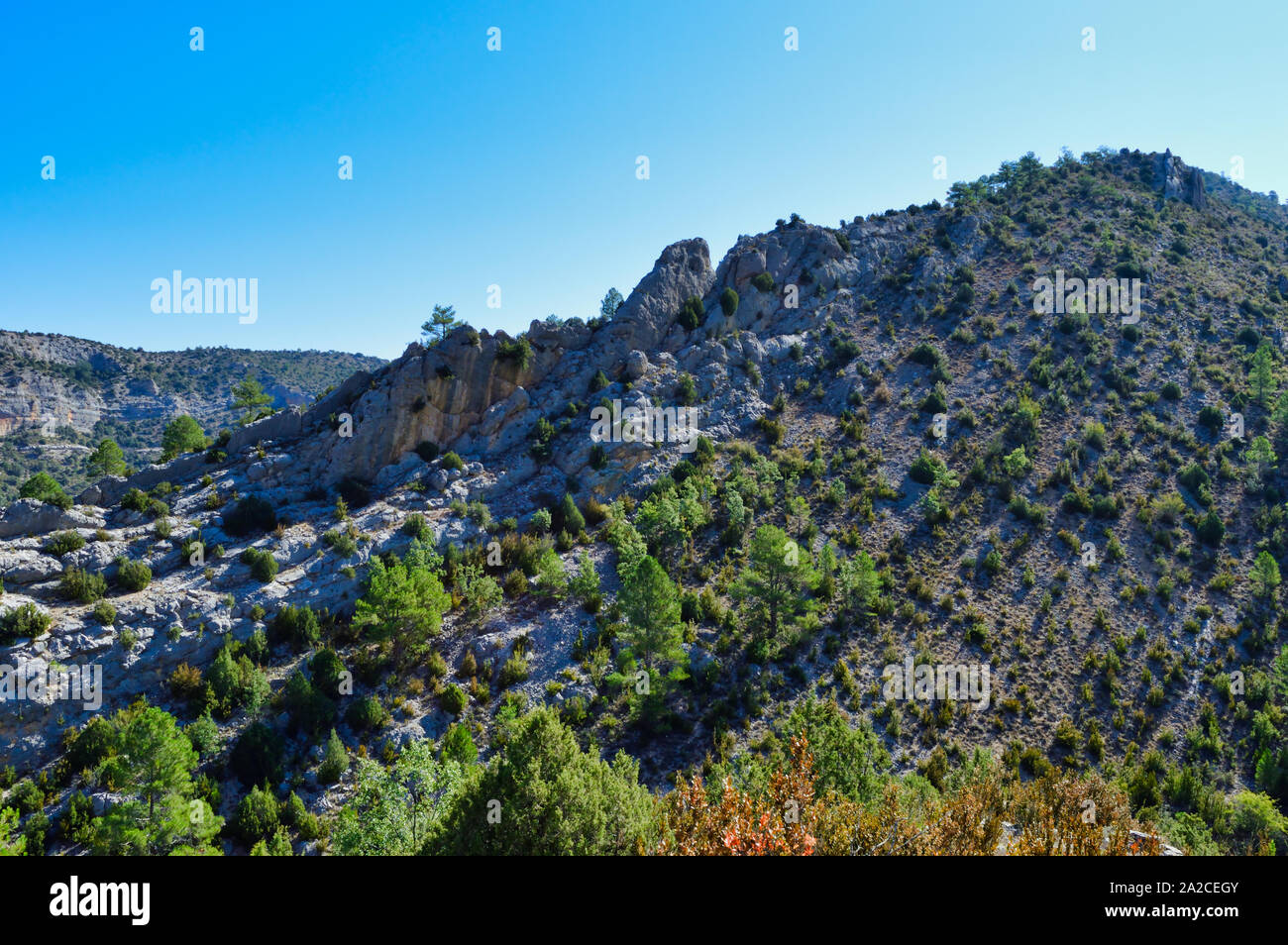 Paysage dans les montagnes en été Banque D'Images