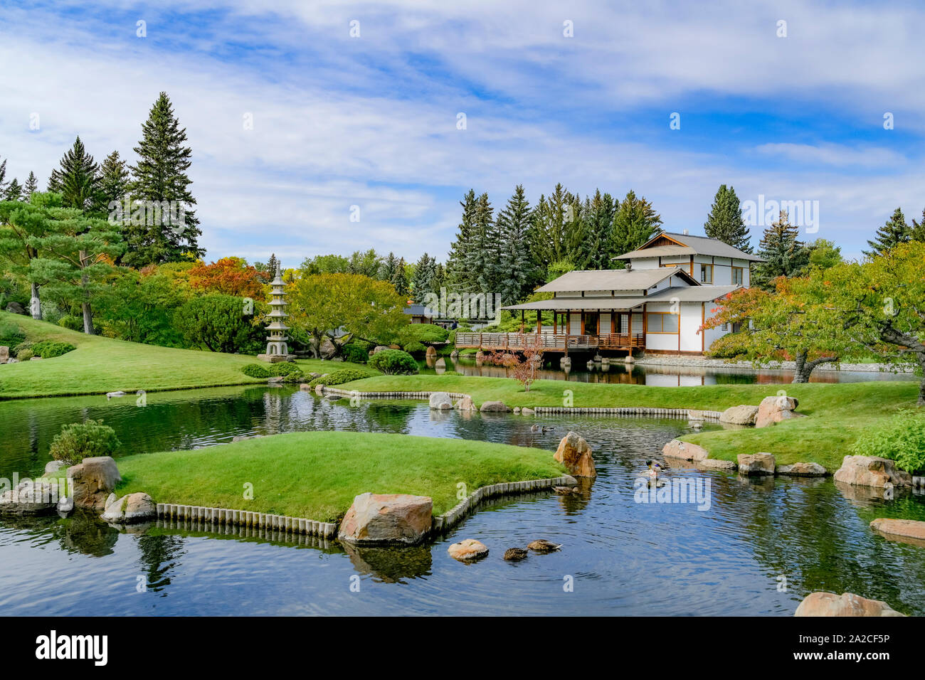 Jardin japonais Nikka Yuko, Lethbridge, Alberta, Canada Banque D'Images