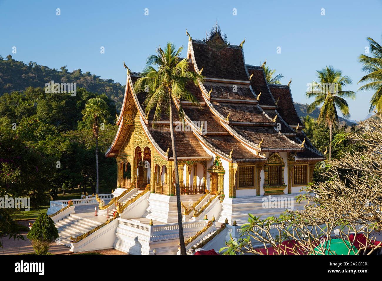 Wat Ho Pha Bang temple bouddhiste, Luang Prabang, Laos, Nord du Laos, Laos, Asie du sud-est Banque D'Images