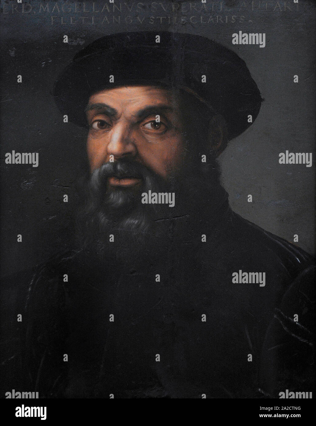 Ferdinand Magellan (1480-1521). L'explorateur portugais. Portrait par le Cercle de Sebastiano del Piombo (16ème siècle). San Fernando Académie Royale des Beaux-arts de Madrid. L'Espagne. Banque D'Images