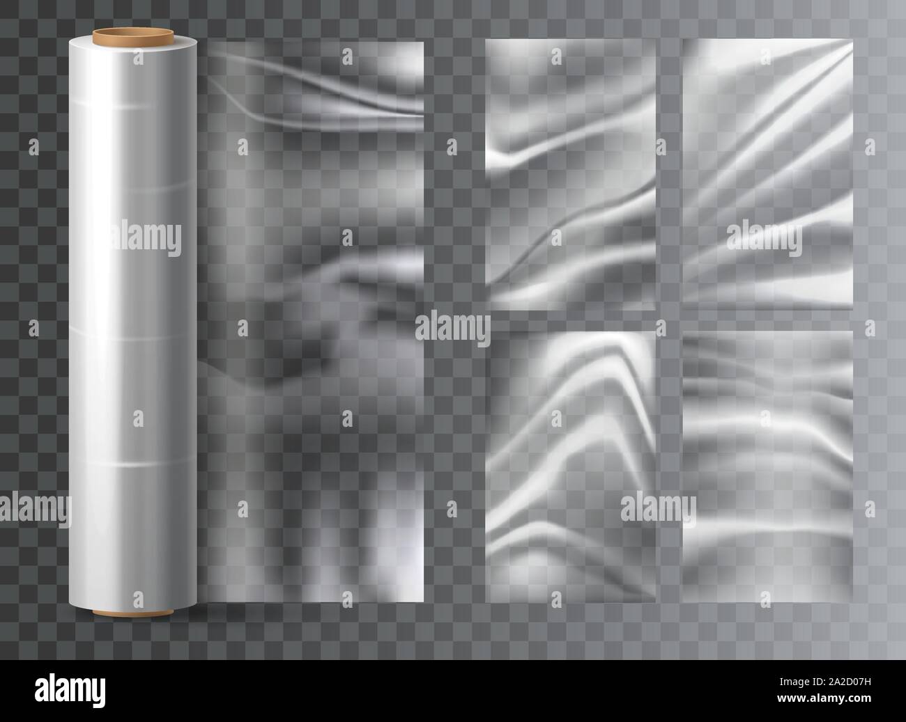 Lumière isolées emballage pour aliments en plastique polyéthylène Illustration de Vecteur