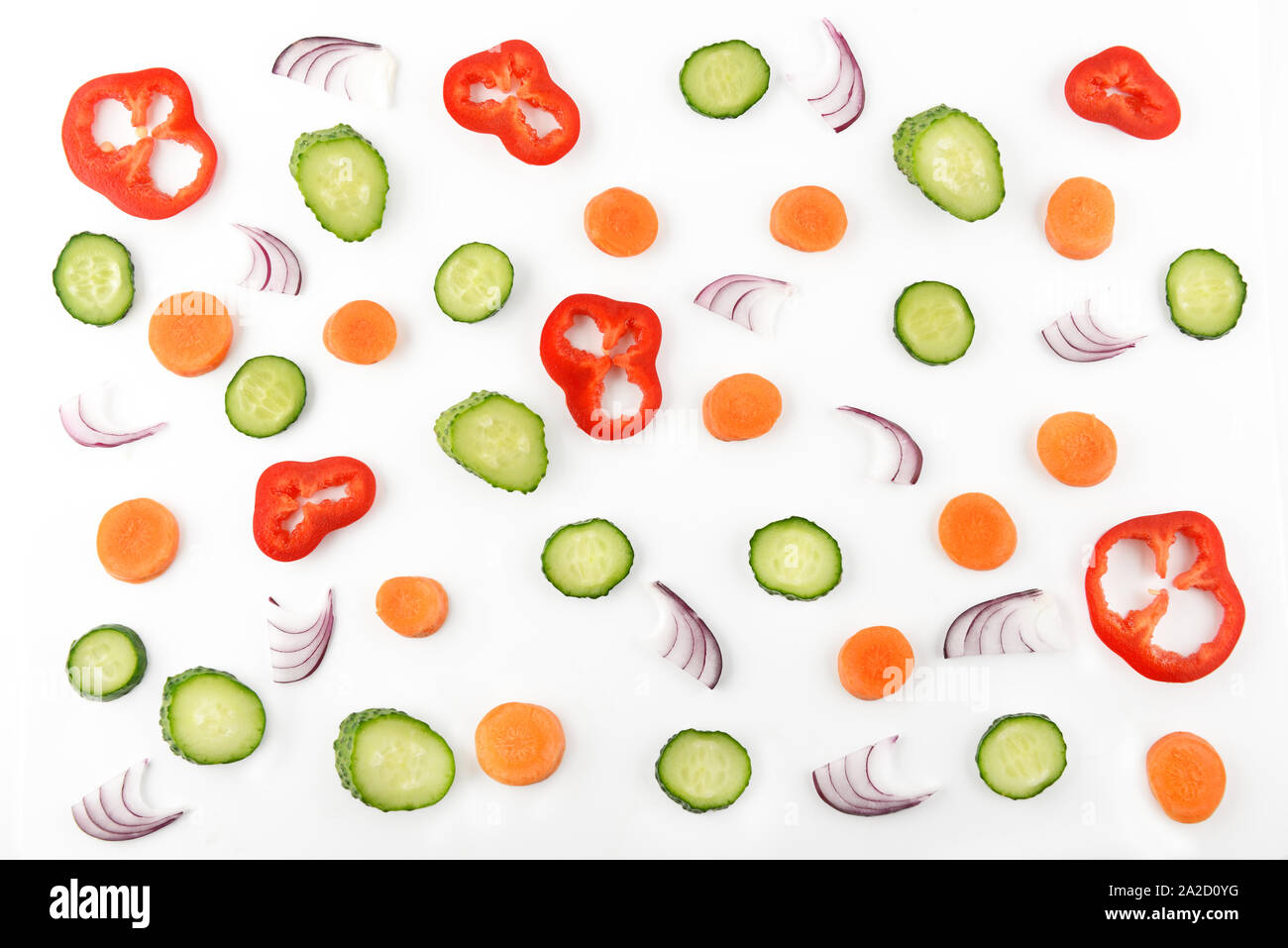 Composition abstraite de légumes. Modèle de légumes. Arrière-plan de l'alimentation.Télévision. Banque D'Images