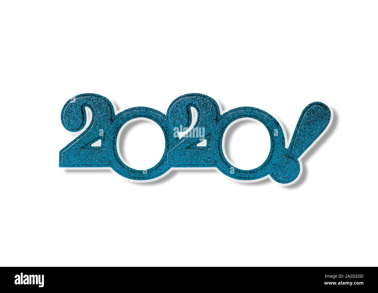 Les chiffres de deux mille vingt sur un fond blanc avec une ombre. 2020 Nouvelle Année. Banque D'Images