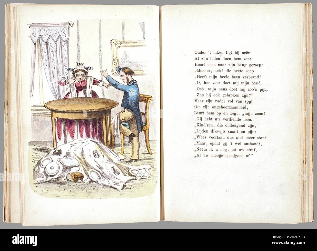 Prentenboek leerzame een aardig rencontré vertellingen naar het beroemde Hoogduitsche kinderwerk Der Struwwelpeter Banque D'Images