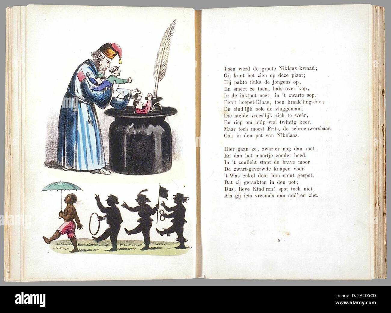 Prentenboek leerzame een aardig rencontré vertellingen naar het beroemde Hoogduitsche kinderwerk Der Struwwelpeter Banque D'Images