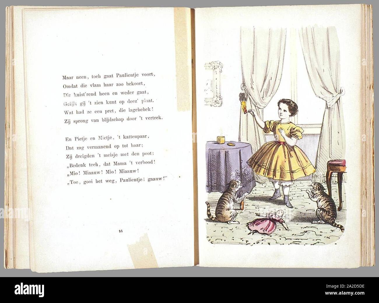 Prentenboek leerzame een aardig rencontré vertellingen naar het beroemde Hoogduitsche kinderwerk Der Struwwelpeter Banque D'Images