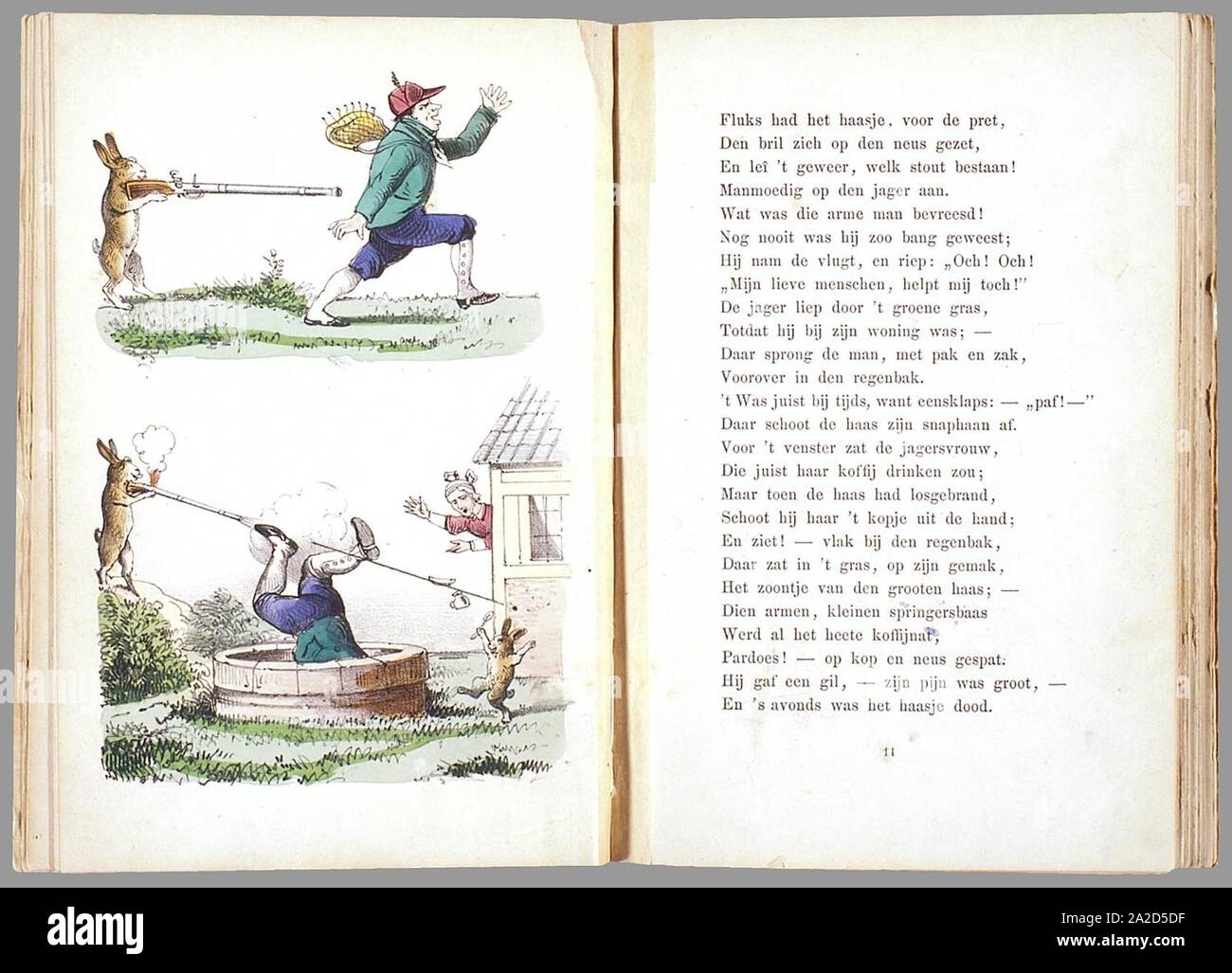 Prentenboek leerzame een aardig rencontré vertellingen naar het beroemde Hoogduitsche kinderwerk Der Struwwelpeter Banque D'Images