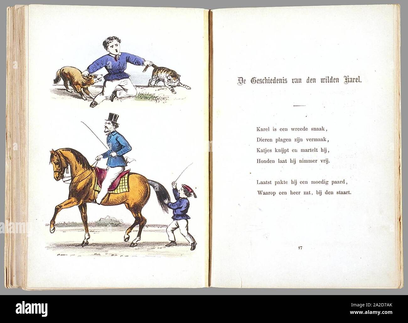 Prentenboek als een nieuw aardig op het vervolg beroemde Hoogduitsche kinderwerk Der Struwwelpeter Banque D'Images