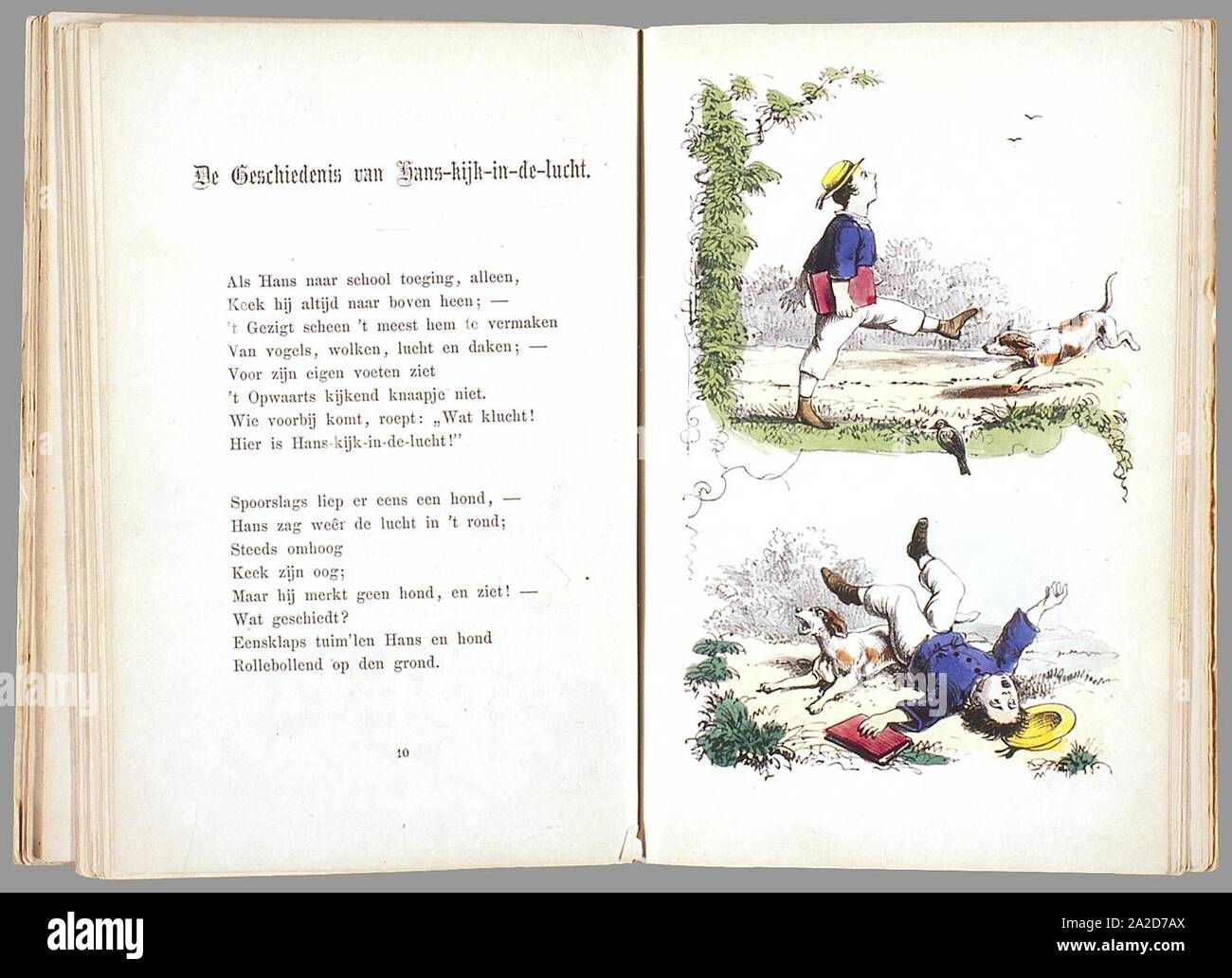 Prentenboek als een nieuw aardig op het vervolg beroemde Hoogduitsche kinderwerk Der Struwwelpeter Banque D'Images