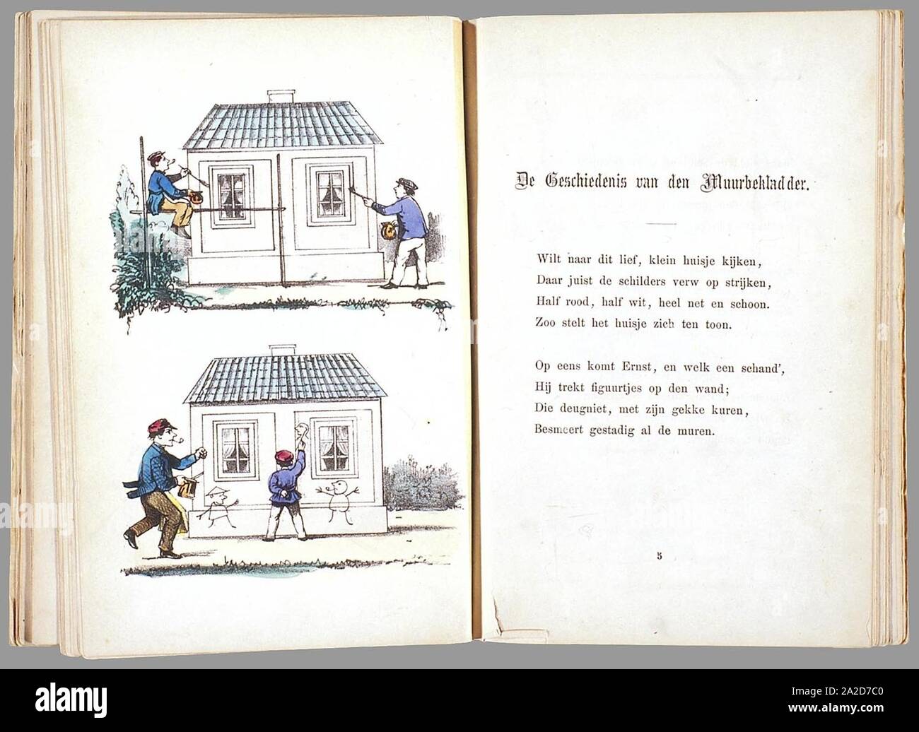 Prentenboek als een nieuw aardig op het vervolg beroemde Hoogduitsche kinderwerk Der Struwwelpeter Banque D'Images