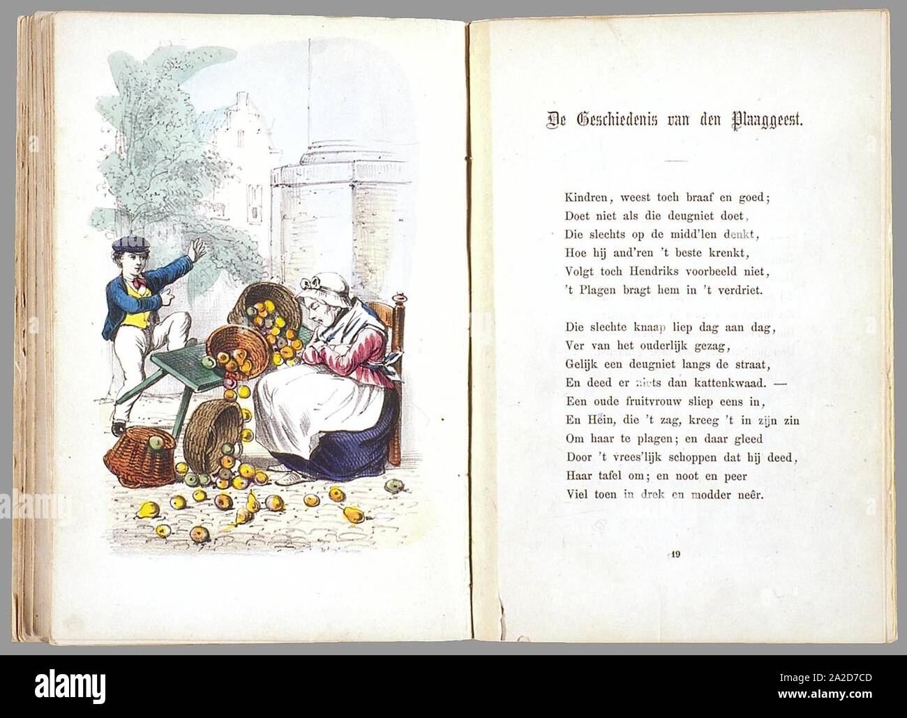 Prentenboek als een nieuw aardig op het vervolg beroemde Hoogduitsche kinderwerk Der Struwwelpeter Banque D'Images