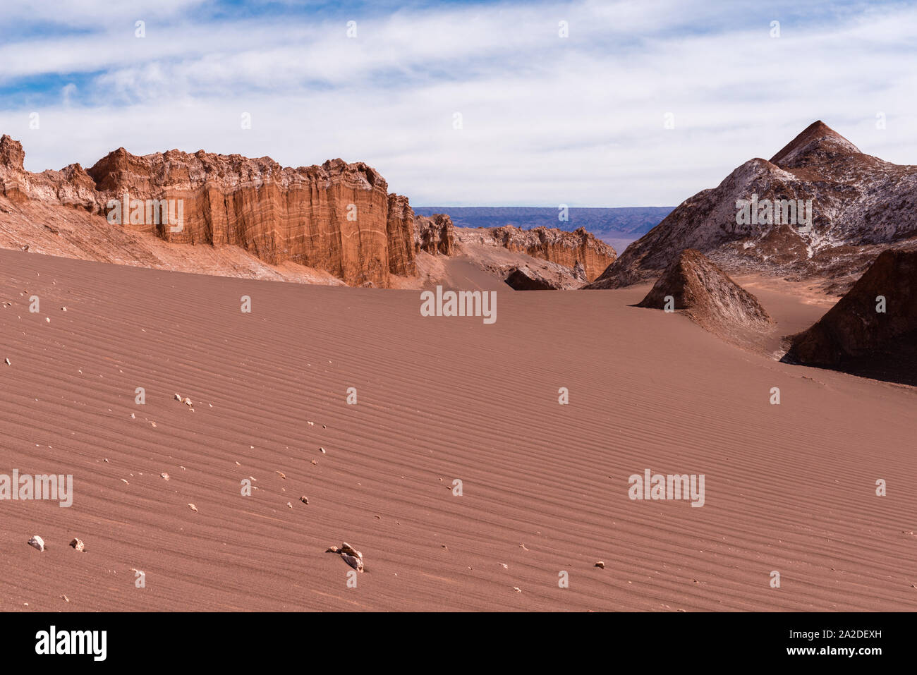 Rock formation 'Amphithéâtre' dans la région de Valle de la Luna ou la vallée de la Lune, San Pedro de Atacama, Chili, Amérique Latine Banque D'Images