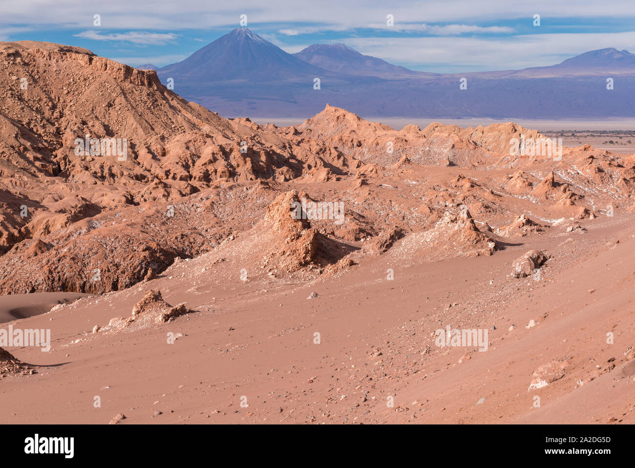 Valle de la Luna ou la vallée de la Lune, San Pedro de Atacama, Chili, Amérique Latine Banque D'Images